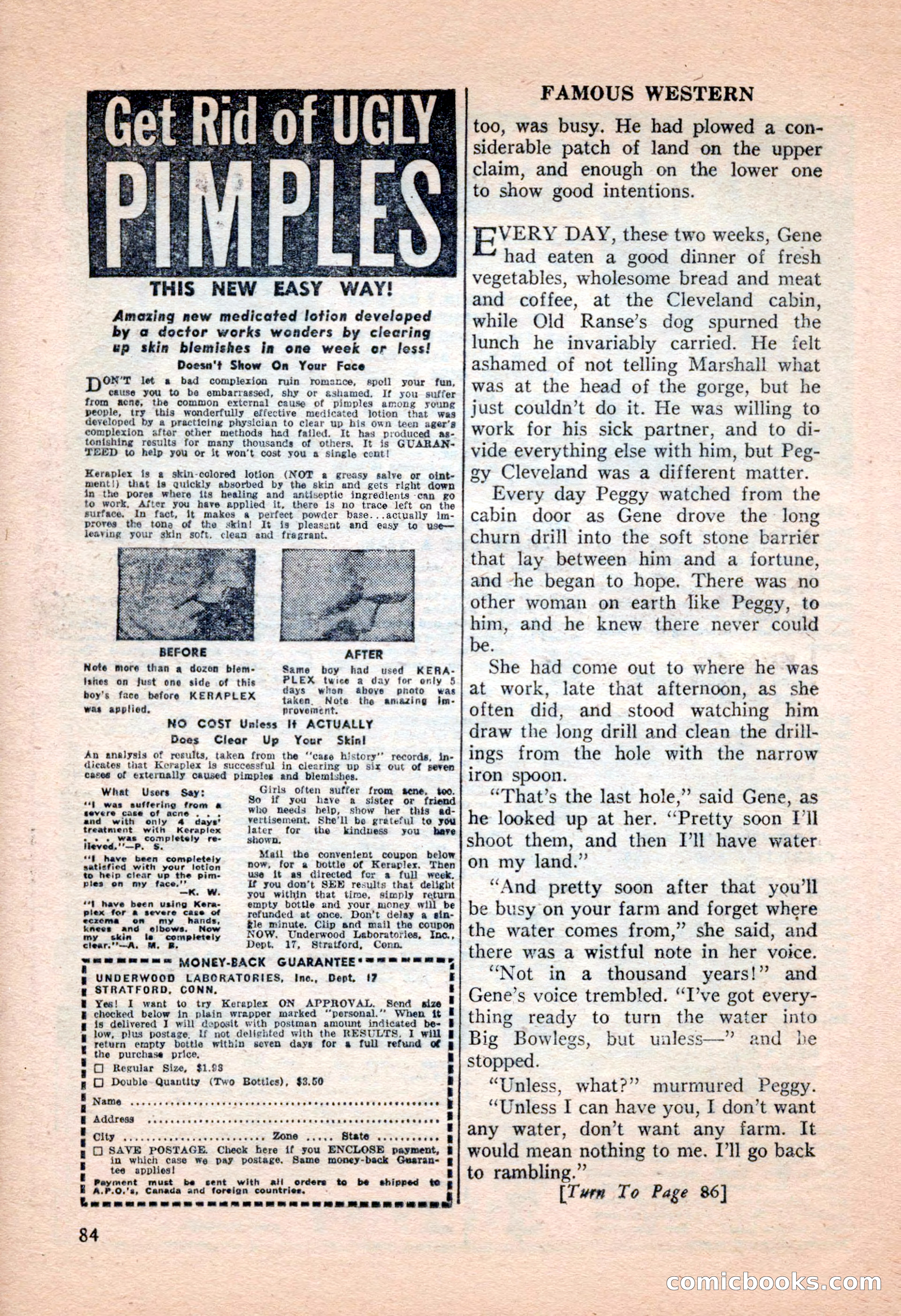 Famous Western, June 1955 — page 84 of 100