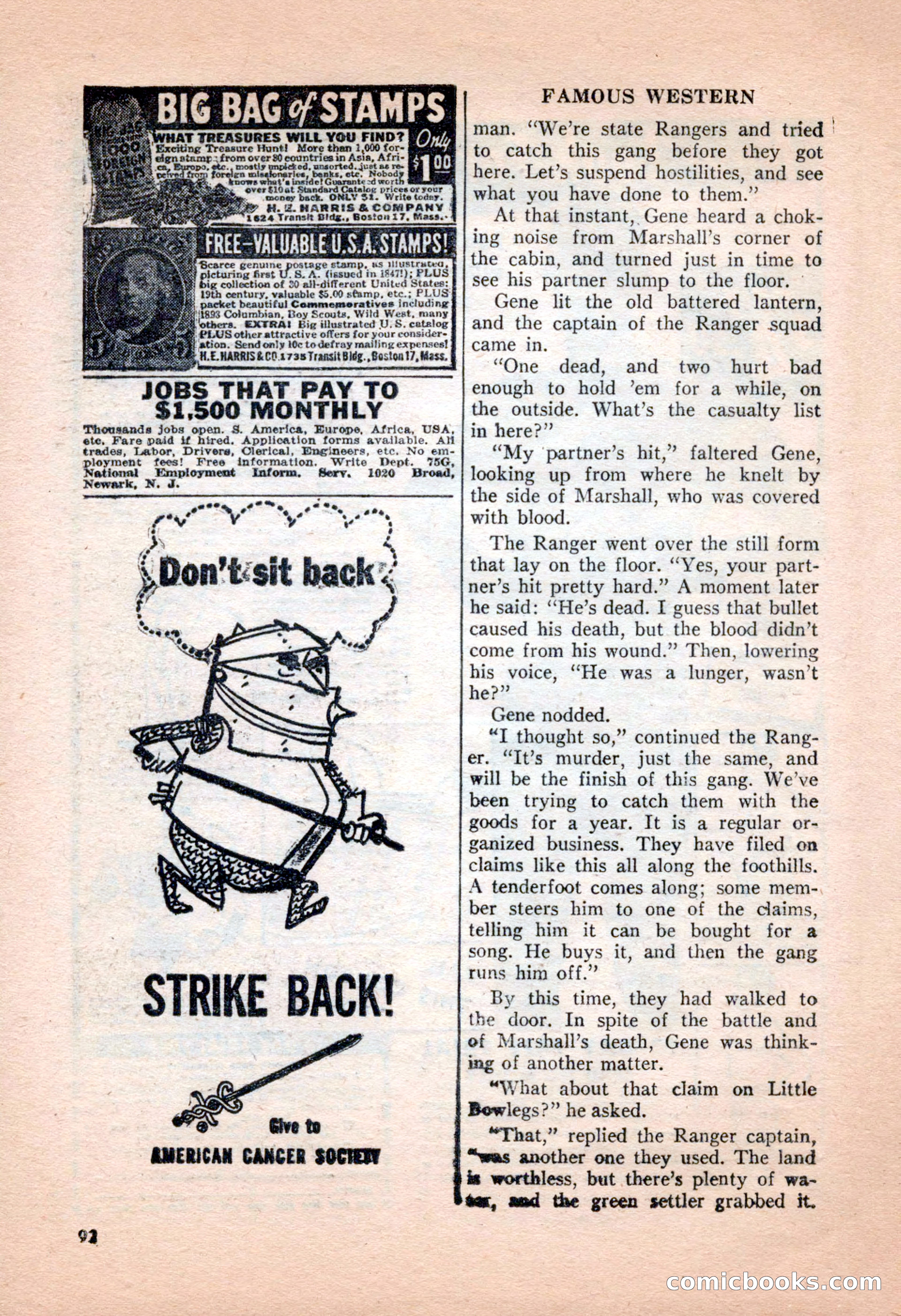 Famous Western, June 1955 — page 92 of 100