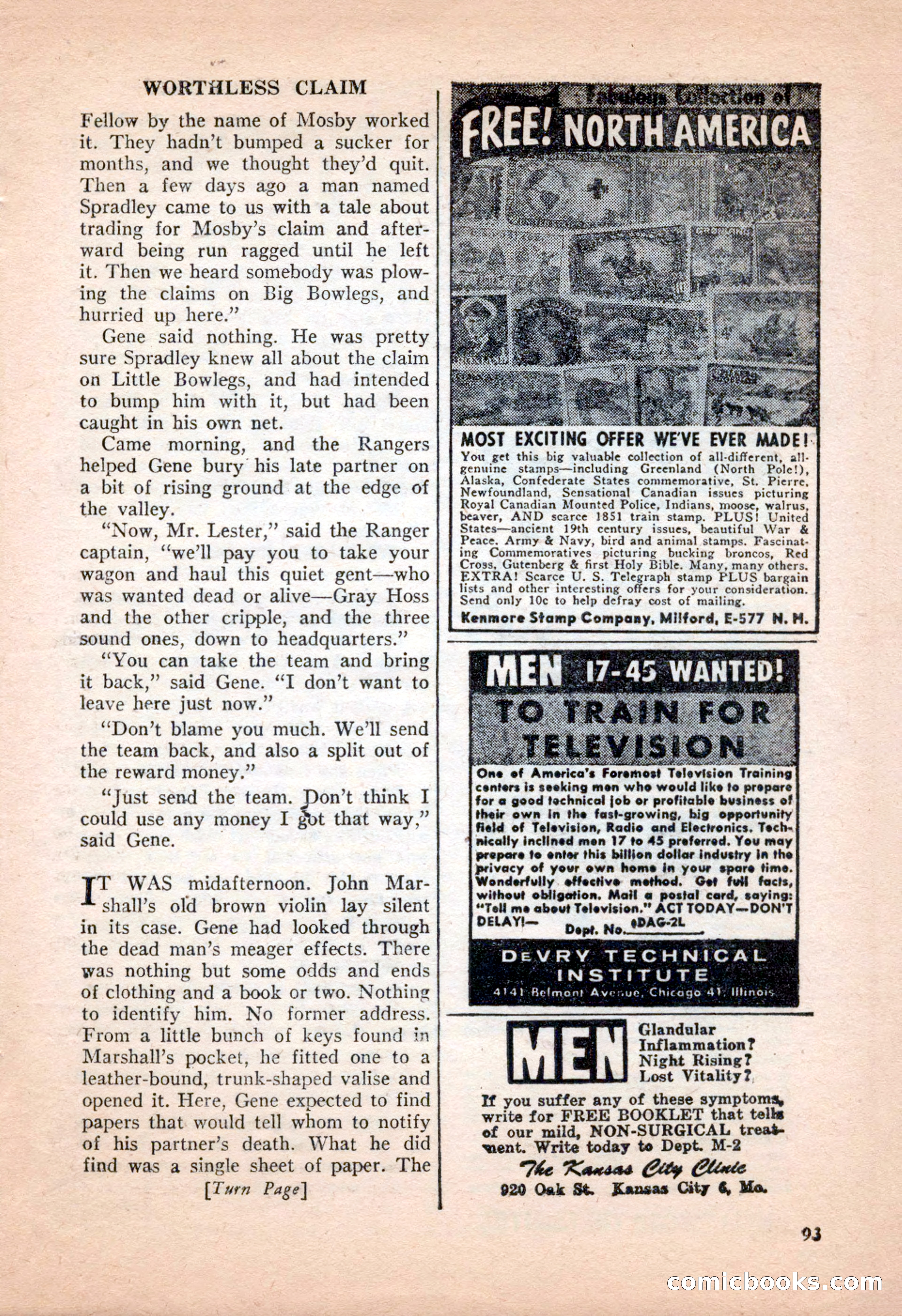 Famous Western, June 1955 — page 93 of 100