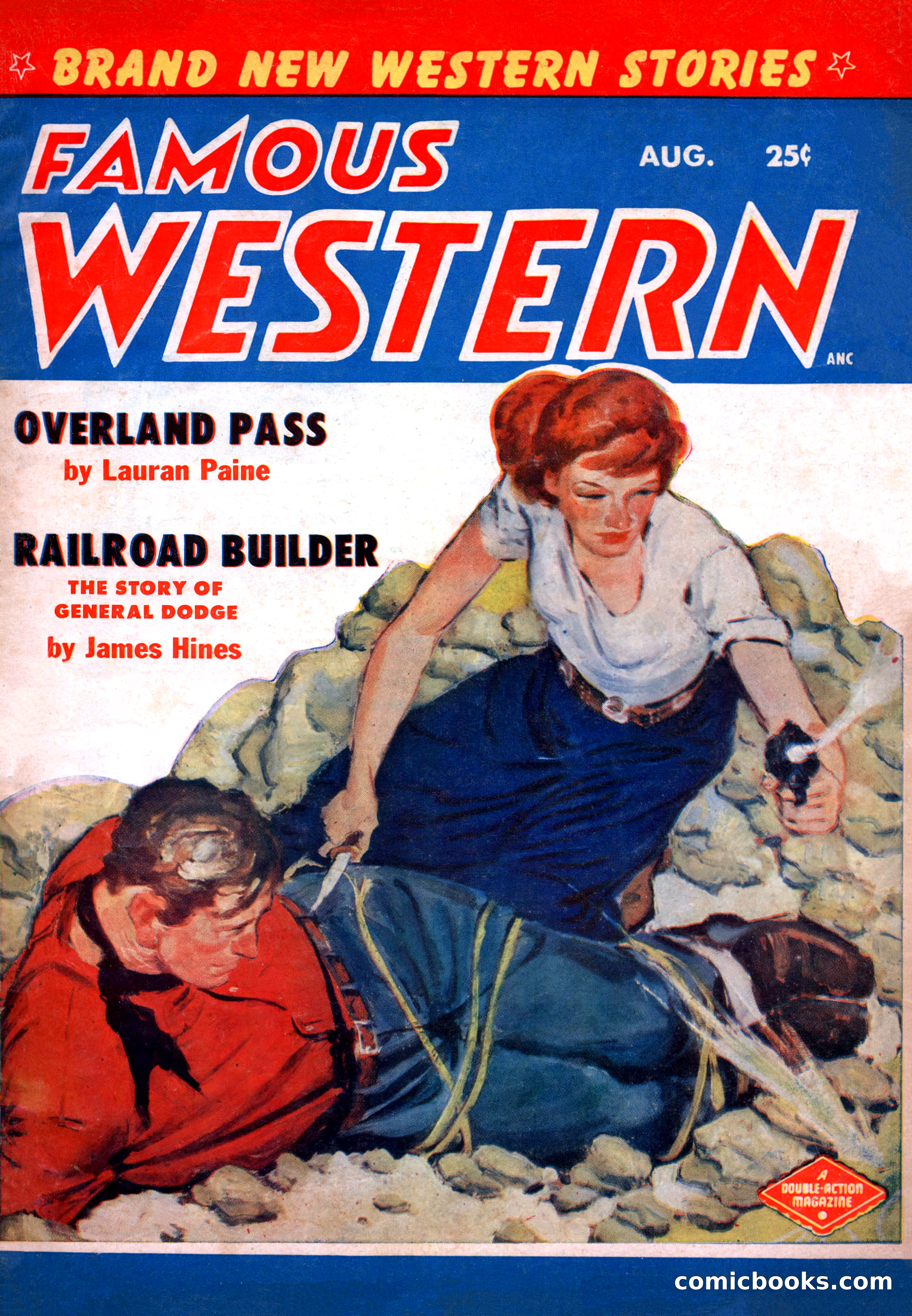 Famous Western, August 1955 — page 1 of 100