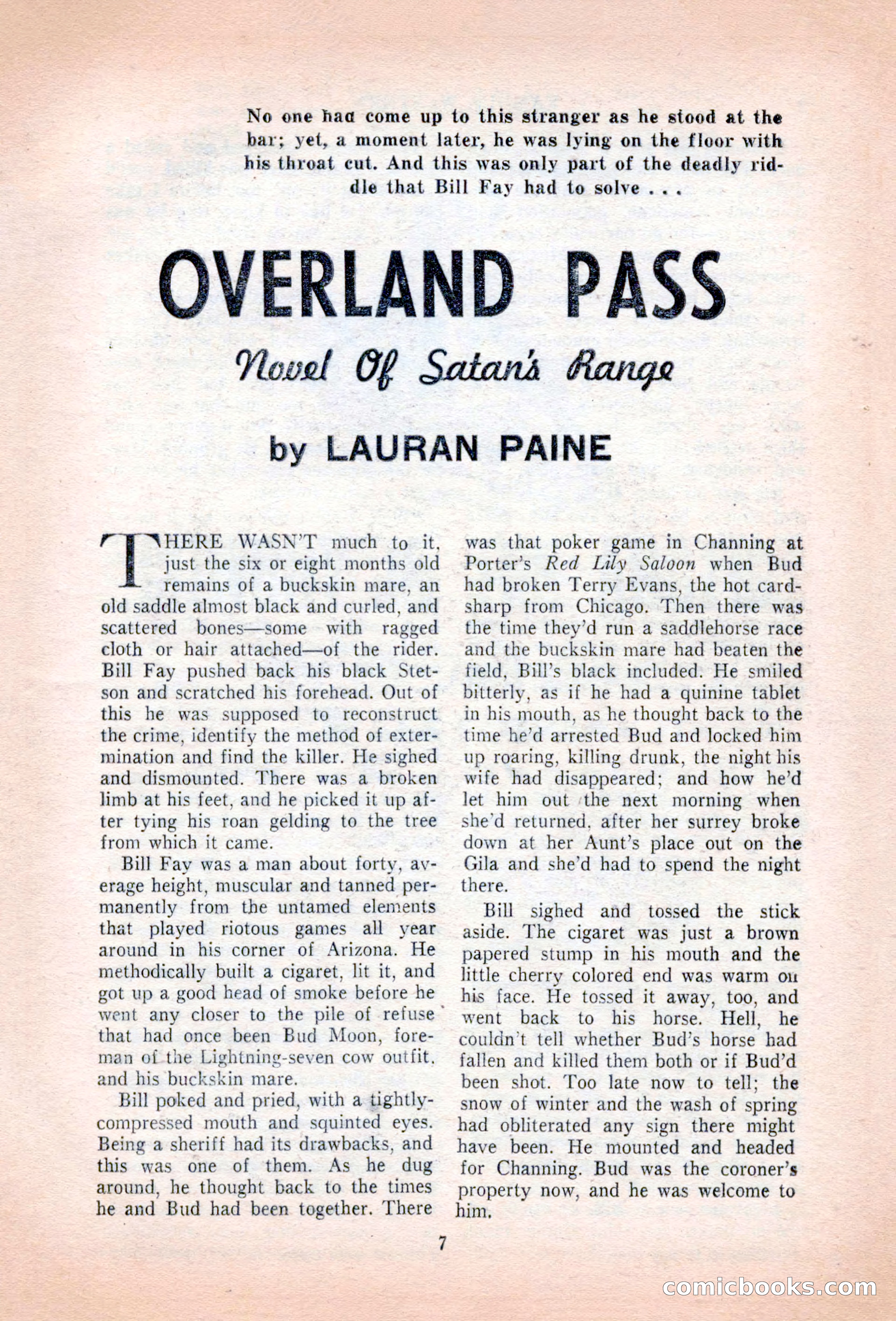 Famous Western, August 1955 — page 7 of 100