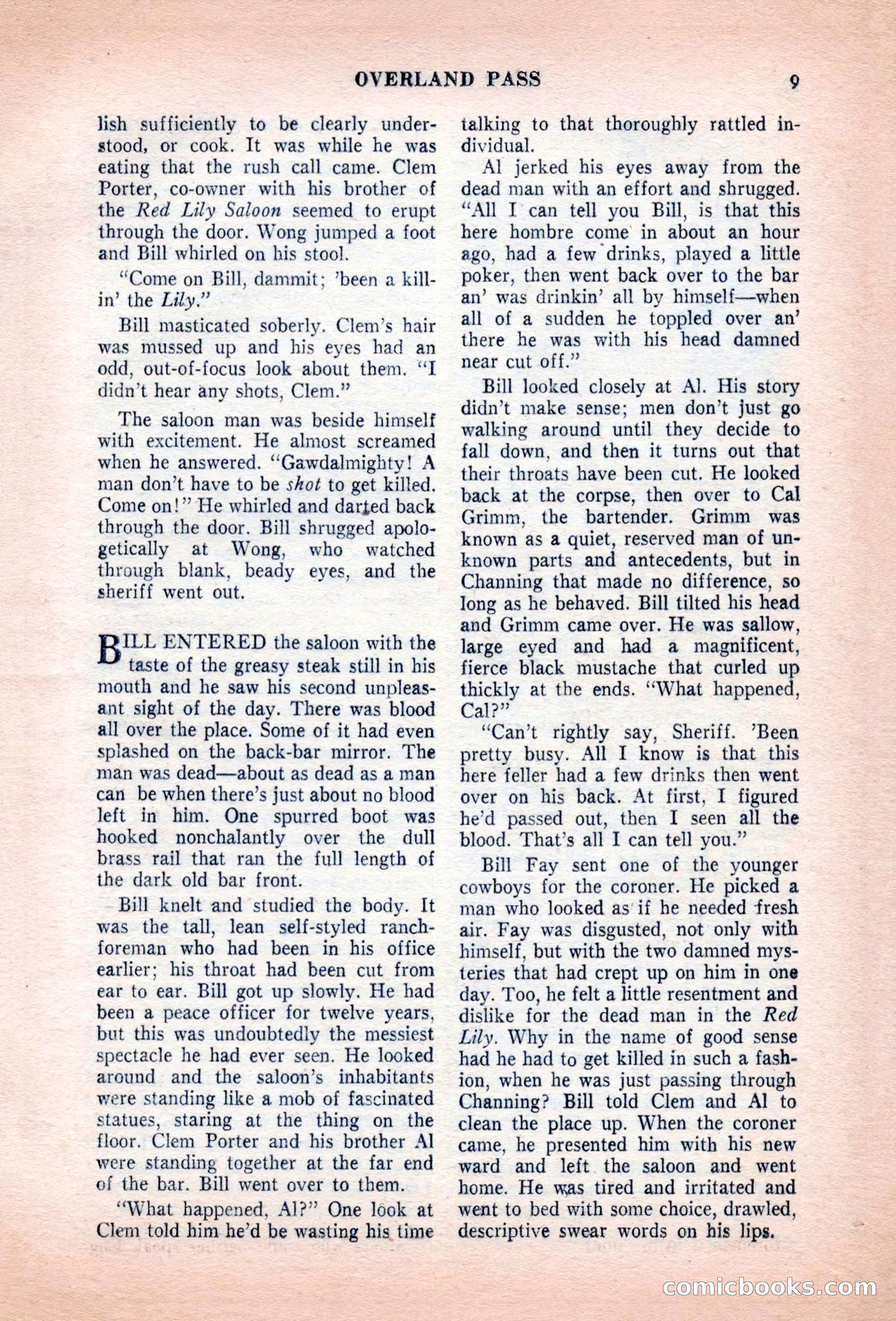 Famous Western, August 1955 — page 9 of 100