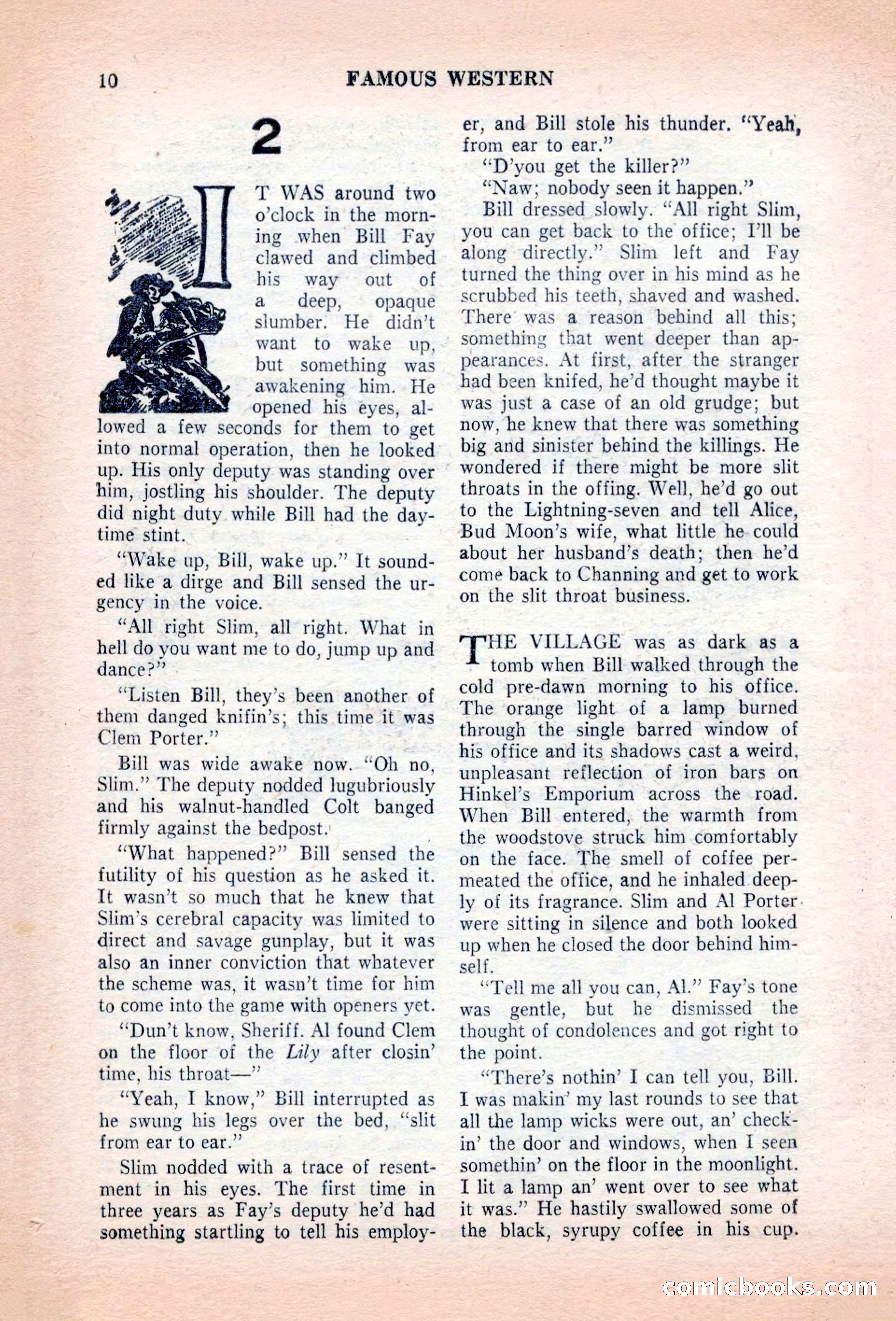 Famous Western, August 1955 — page 10 of 100