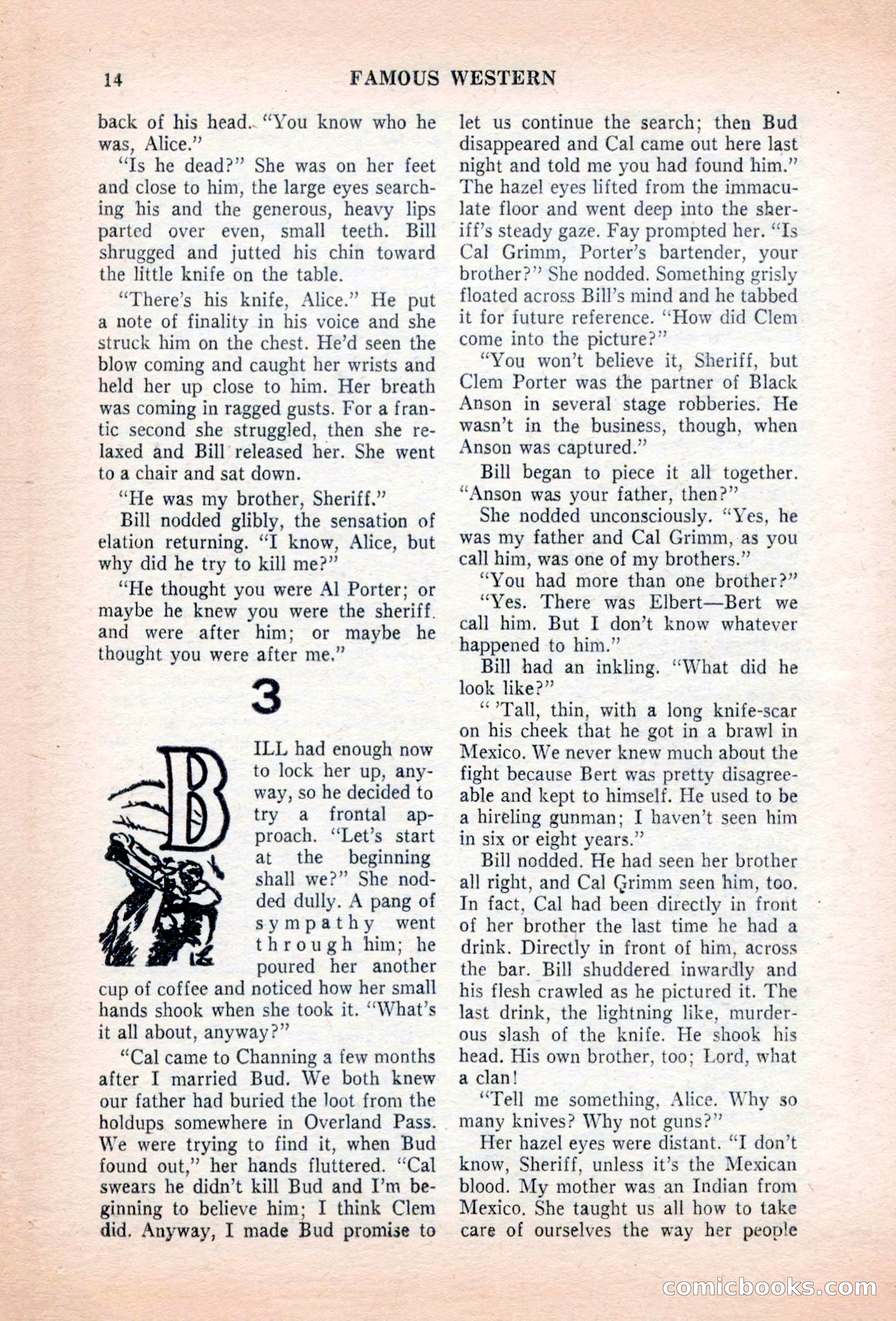 Famous Western, August 1955 — page 14 of 100