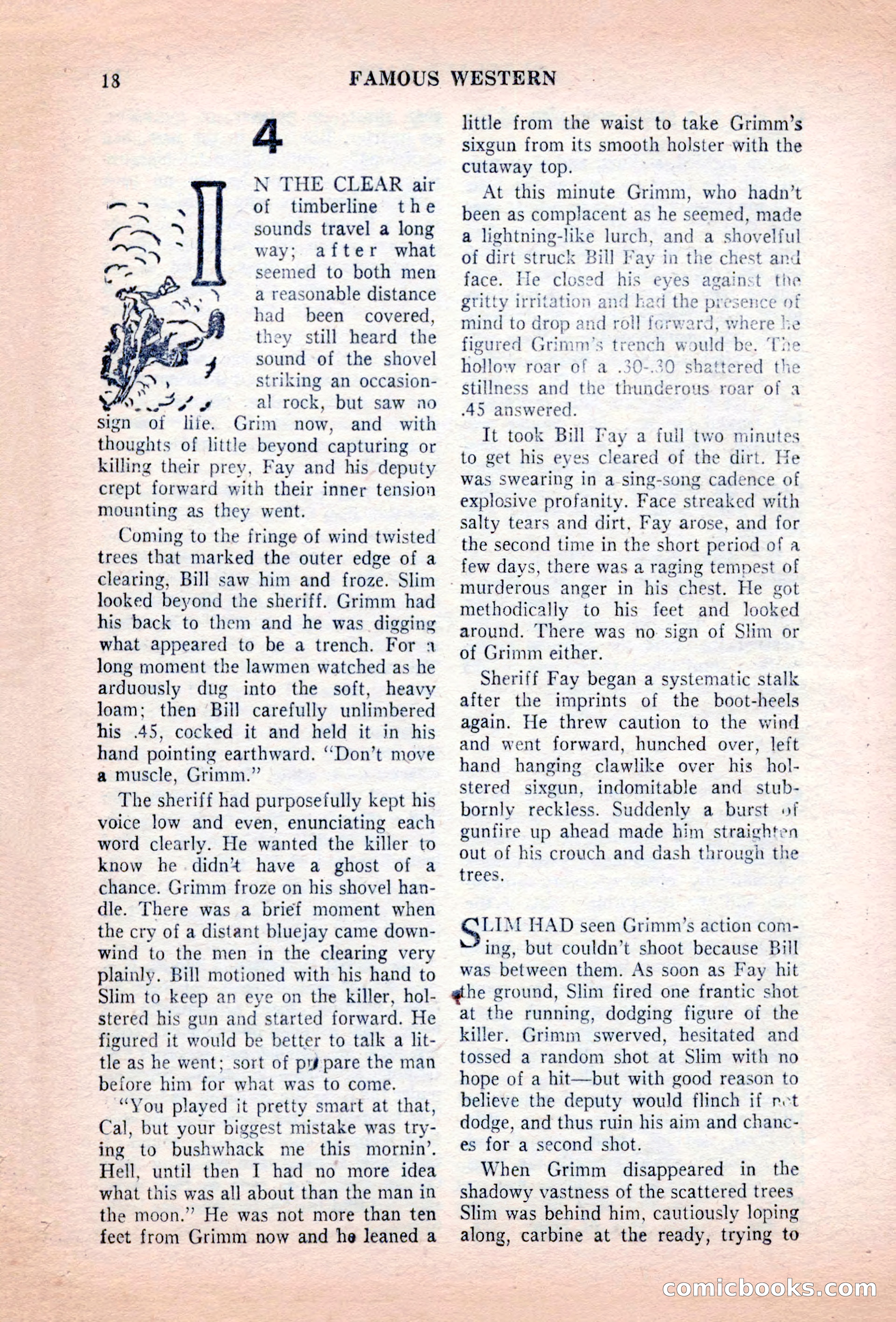 Famous Western, August 1955 — page 18 of 100