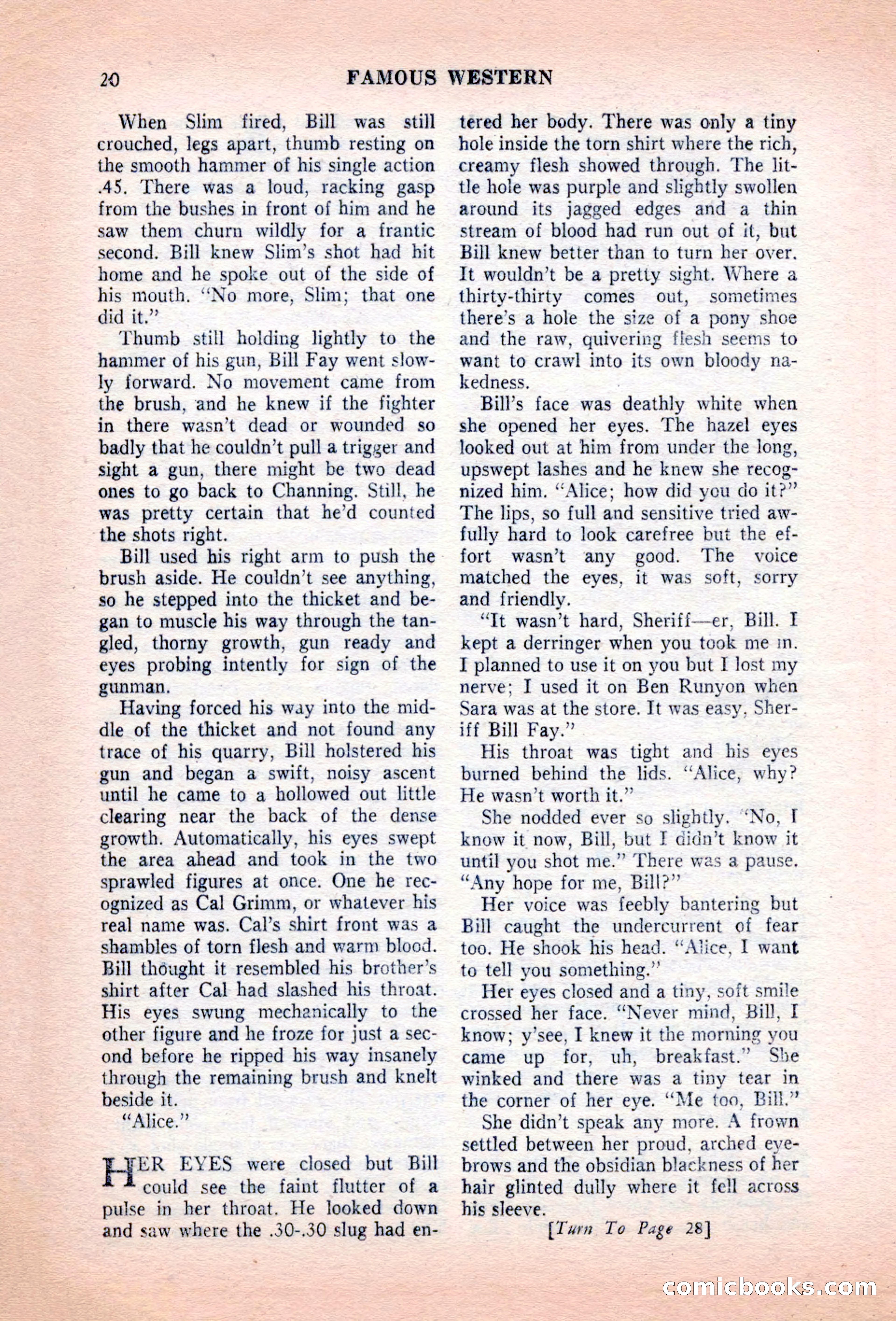 Famous Western, August 1955 — page 20 of 100
