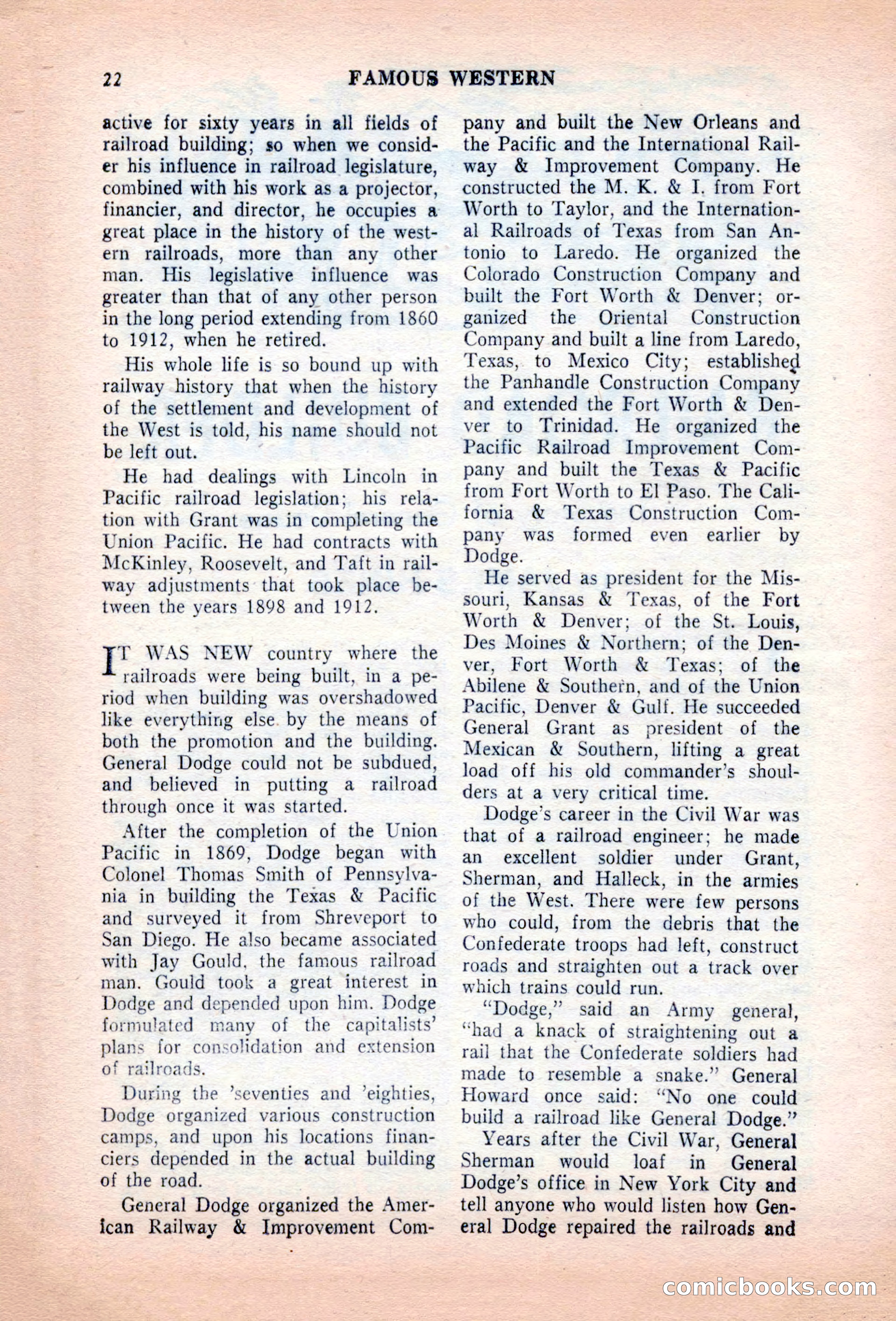 Famous Western, August 1955 — page 22 of 100