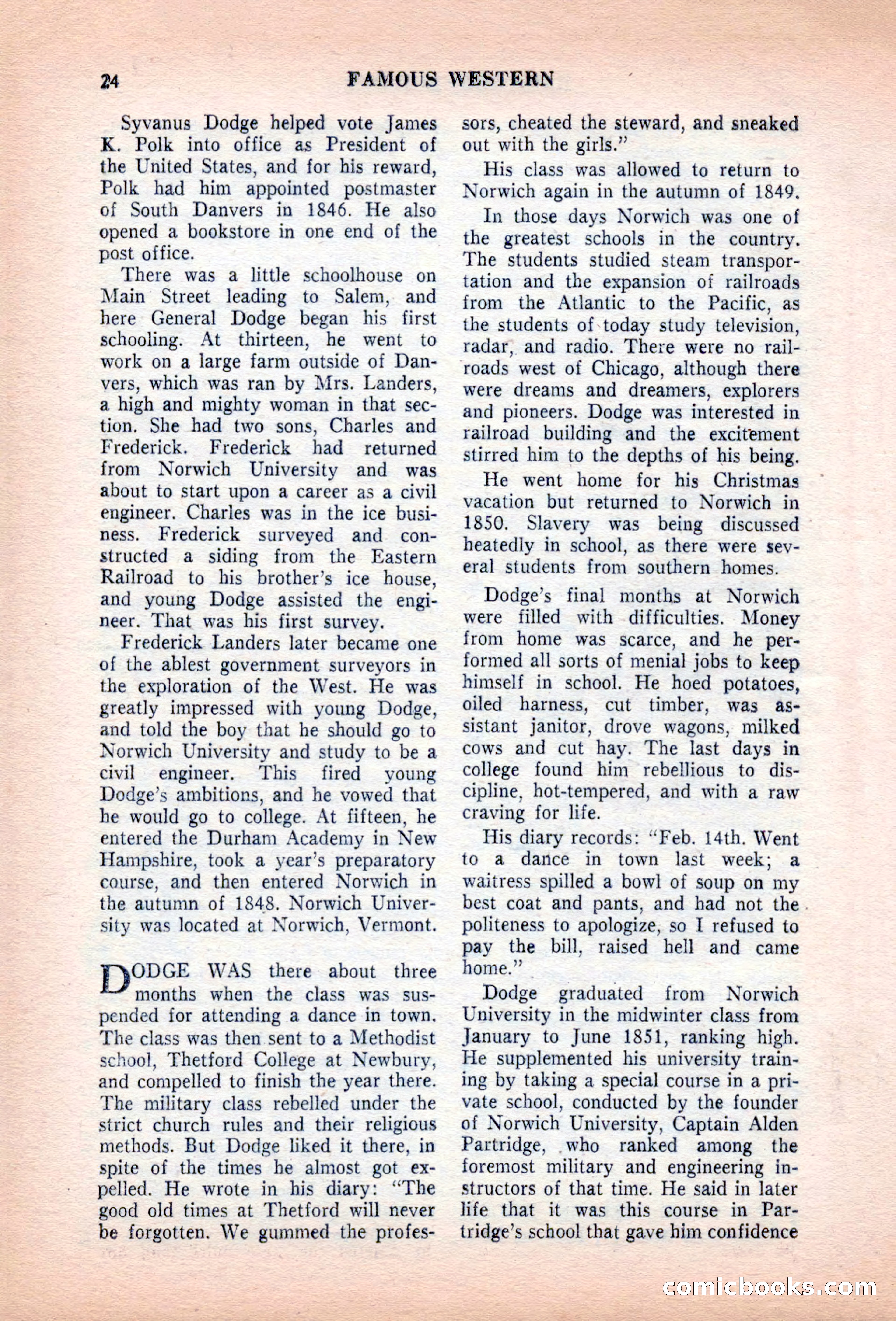 Famous Western, August 1955 — page 24 of 100