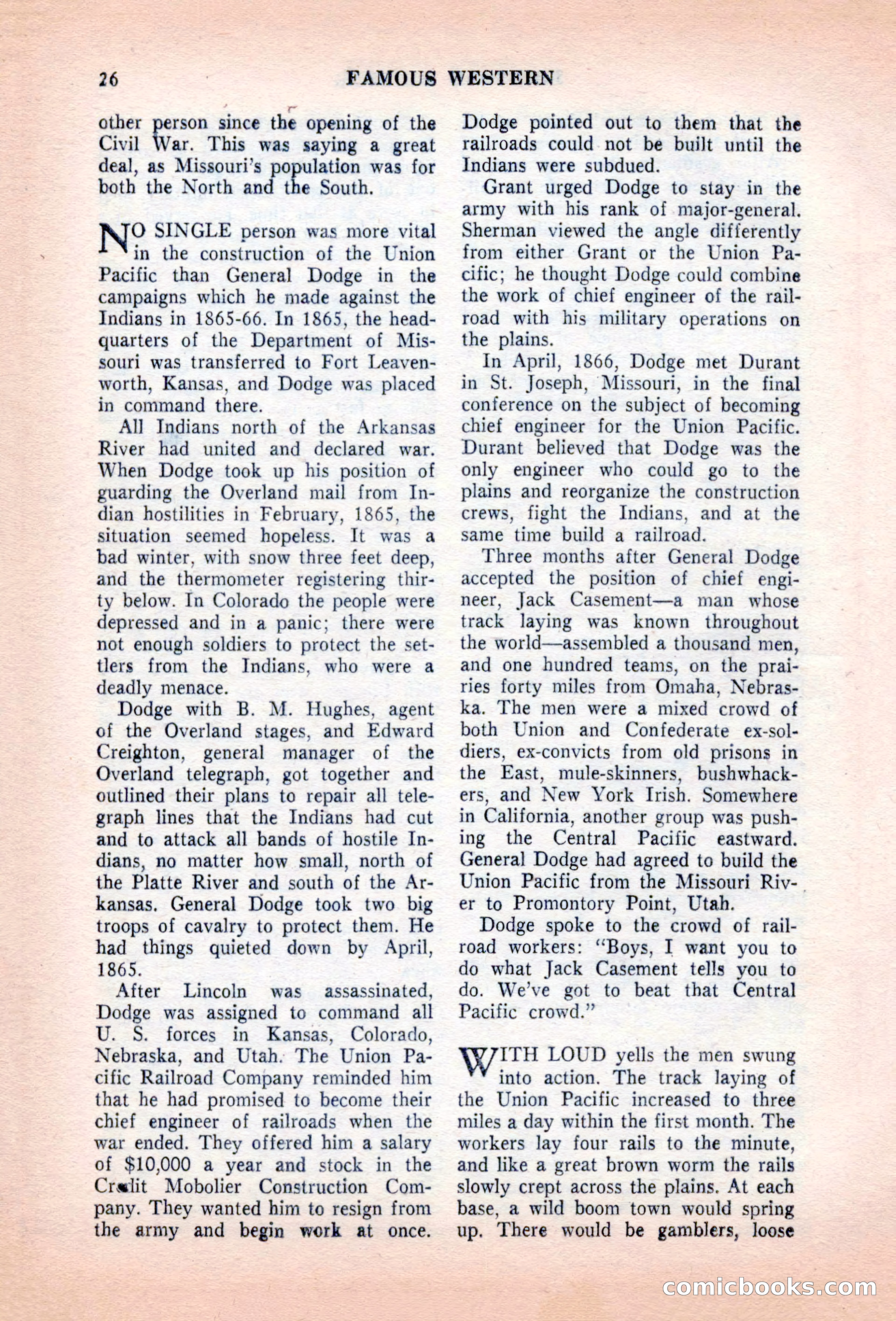 Famous Western, August 1955 — page 26 of 100