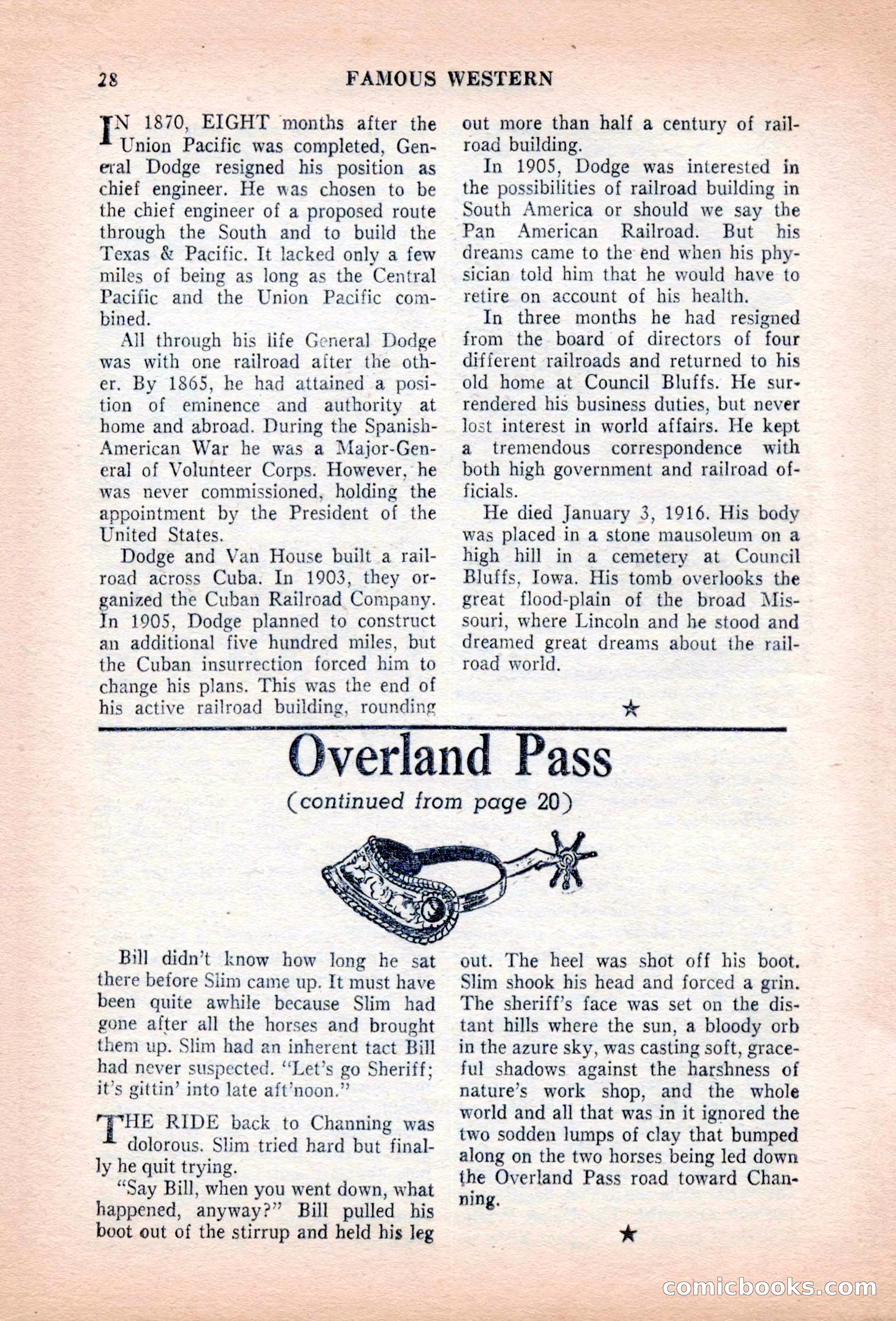 Famous Western, August 1955 — page 28 of 100