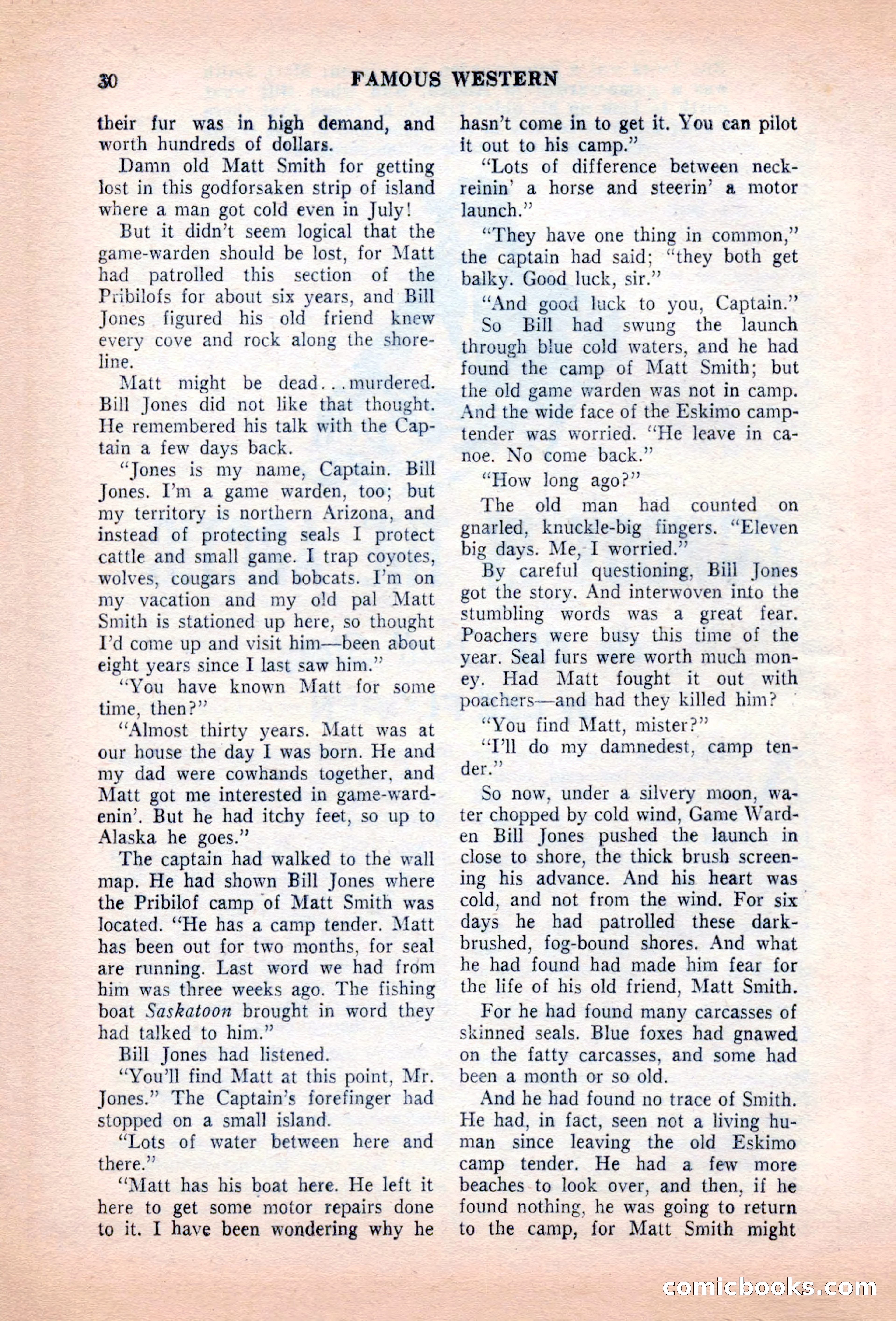 Famous Western, August 1955 — page 30 of 100