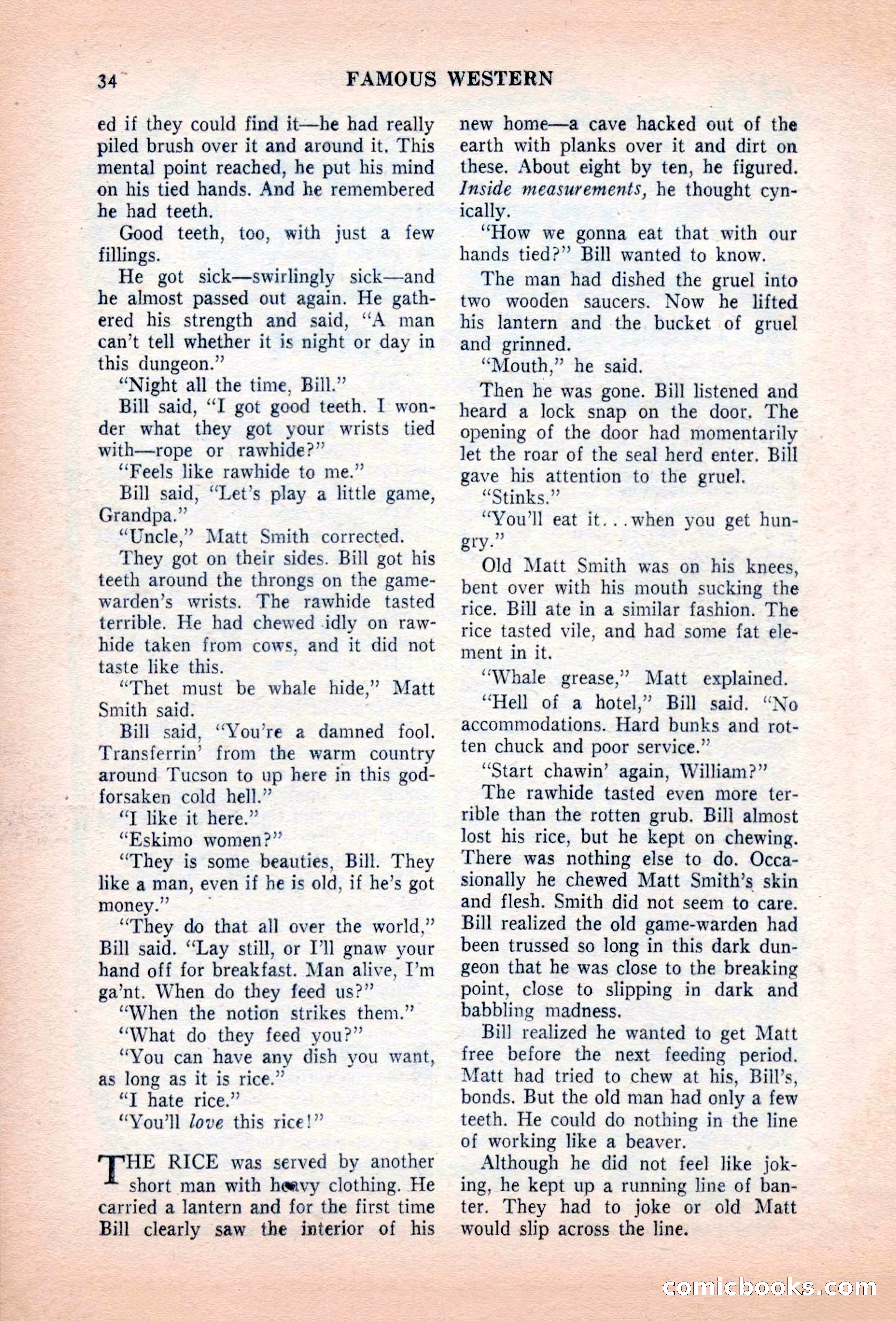 Famous Western, August 1955 — page 34 of 100