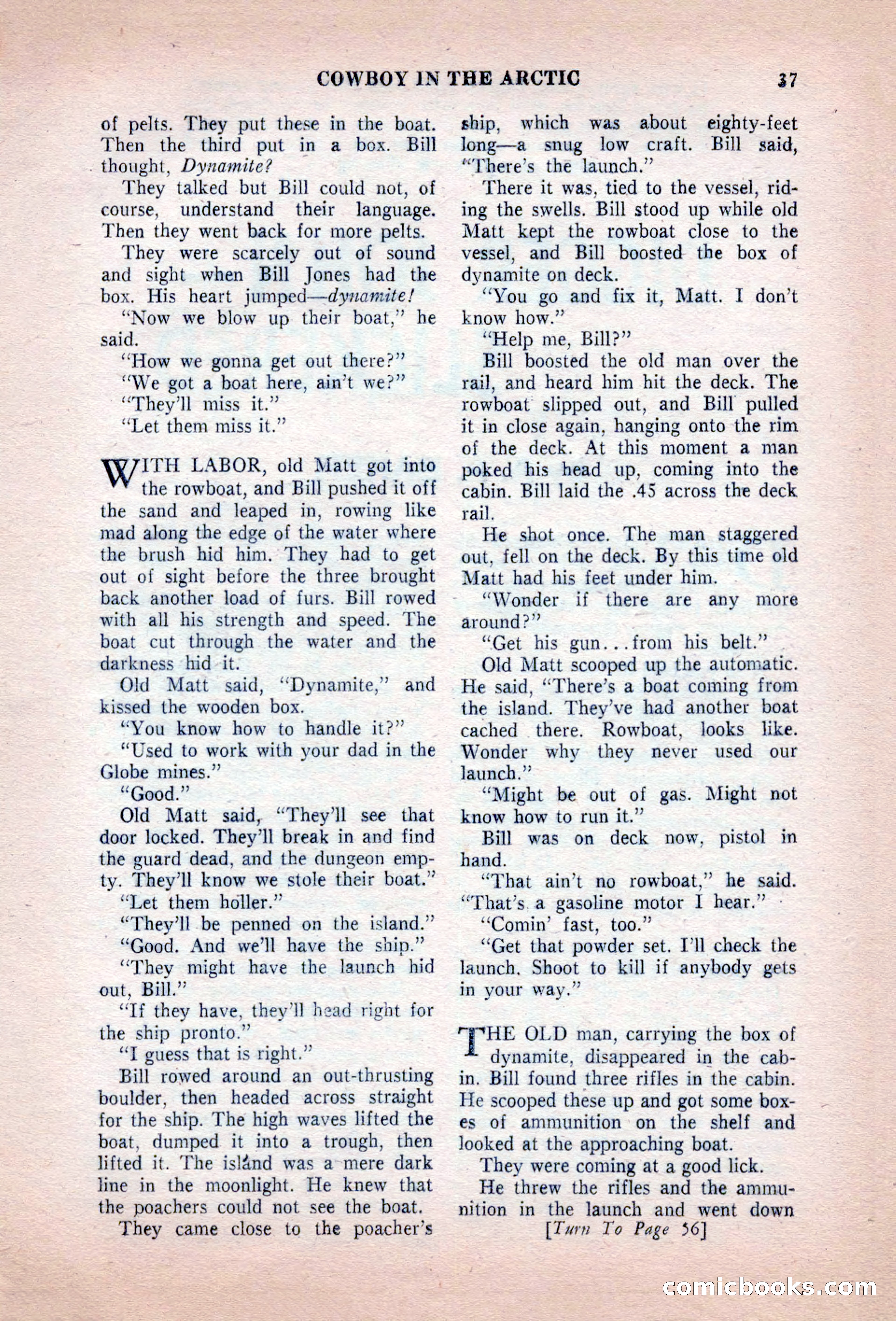 Famous Western, August 1955 — page 37 of 100