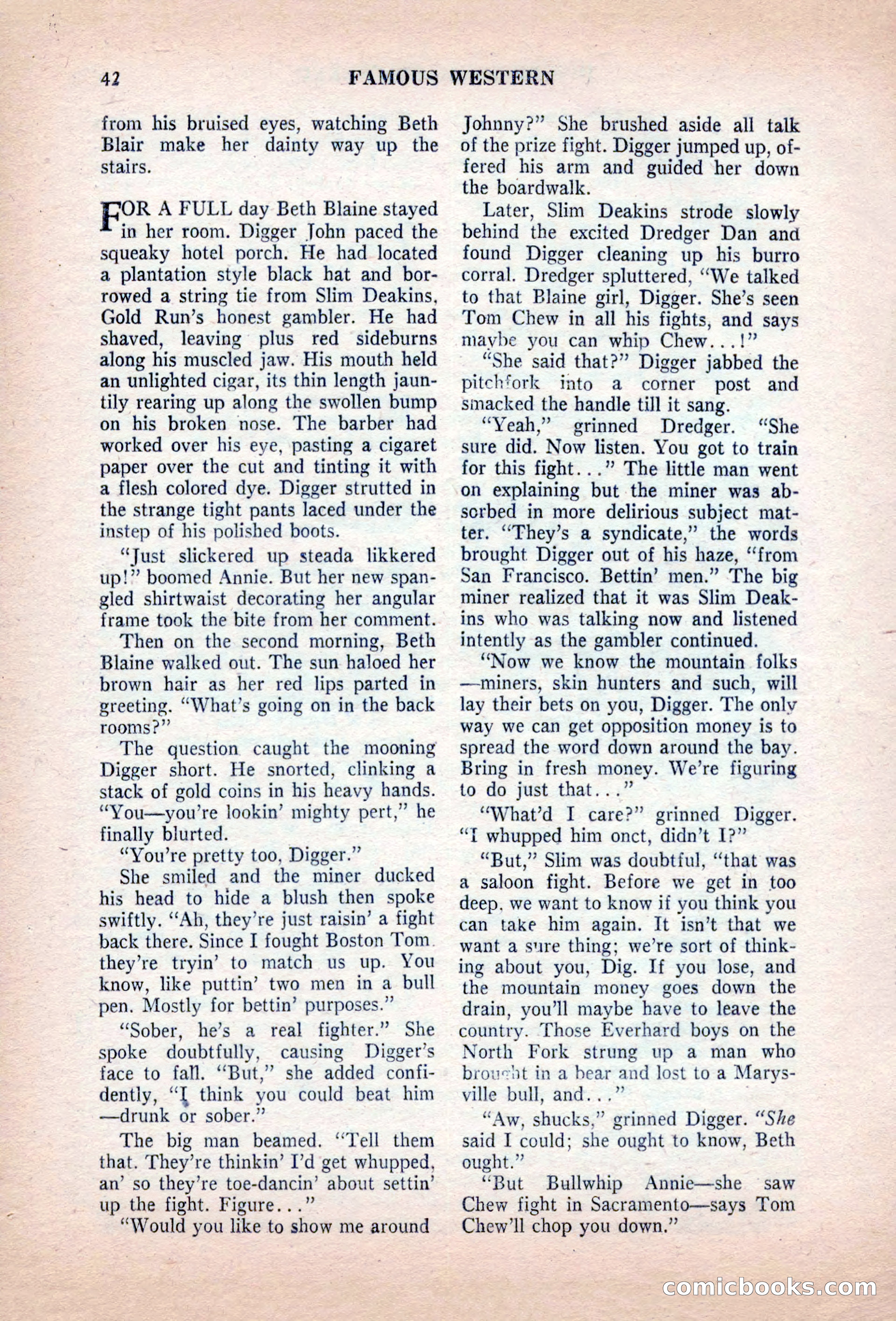Famous Western, August 1955 — page 42 of 100