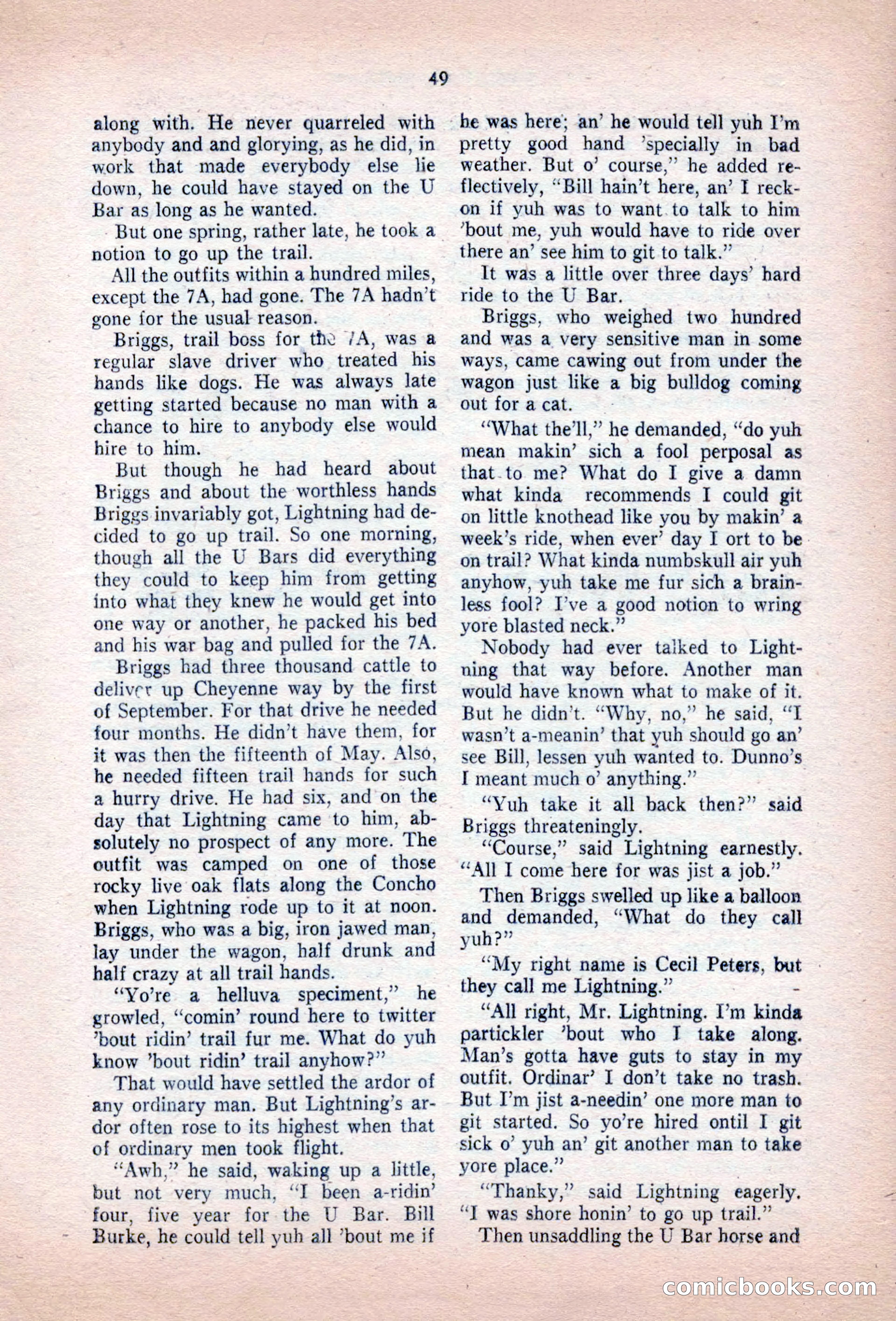 Famous Western, August 1955 — page 49 of 100