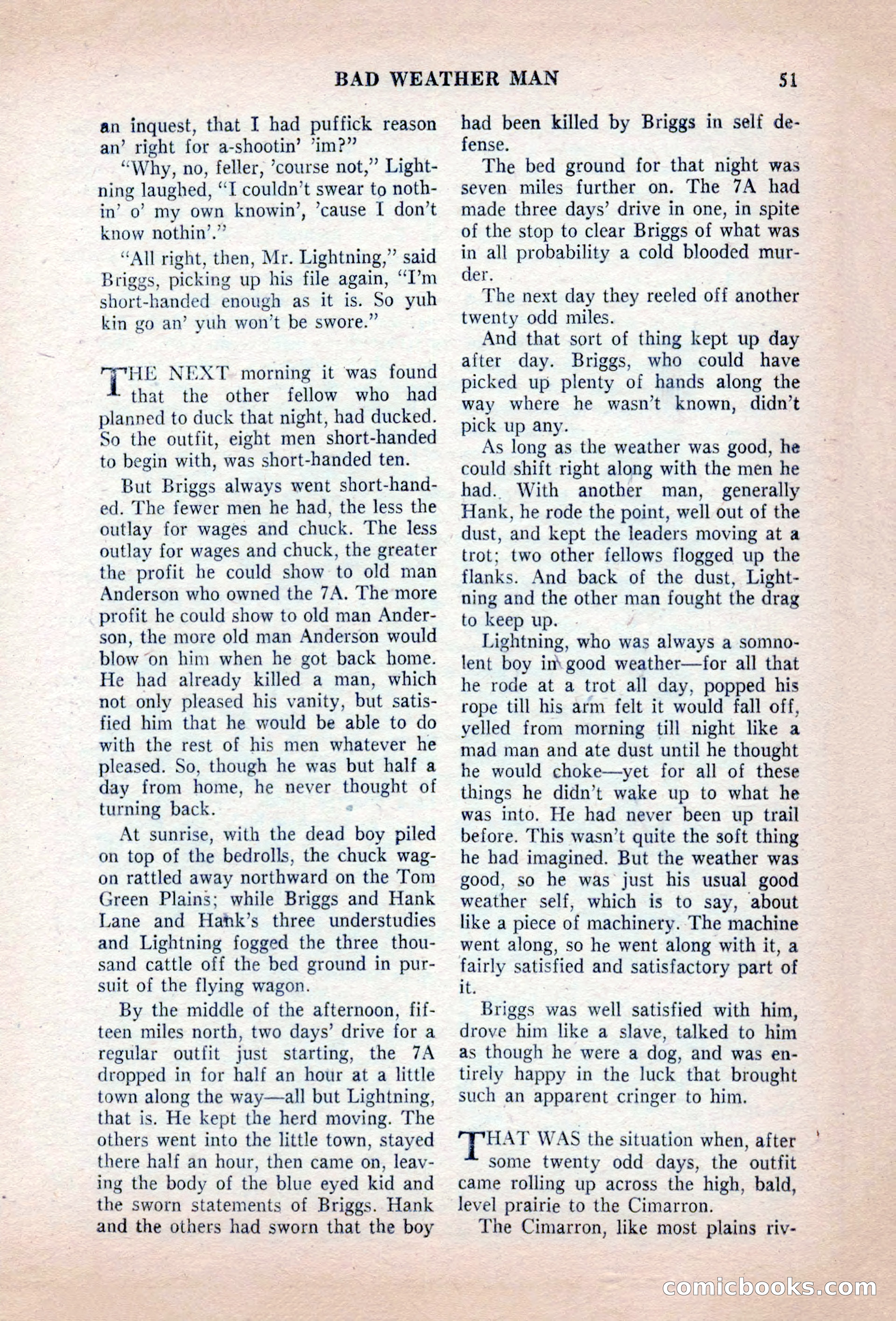 Famous Western, August 1955 — page 51 of 100