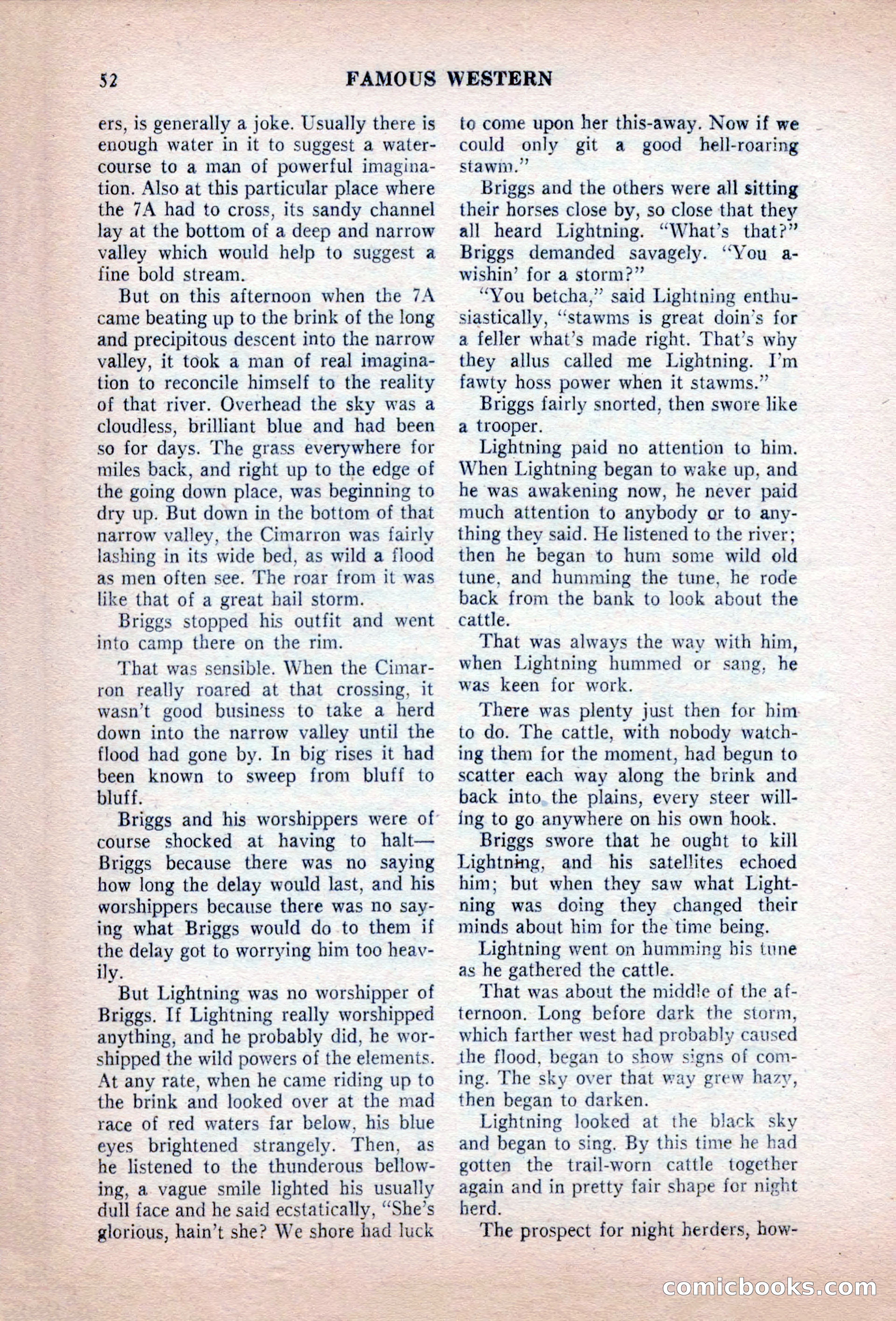Famous Western, August 1955 — page 52 of 100