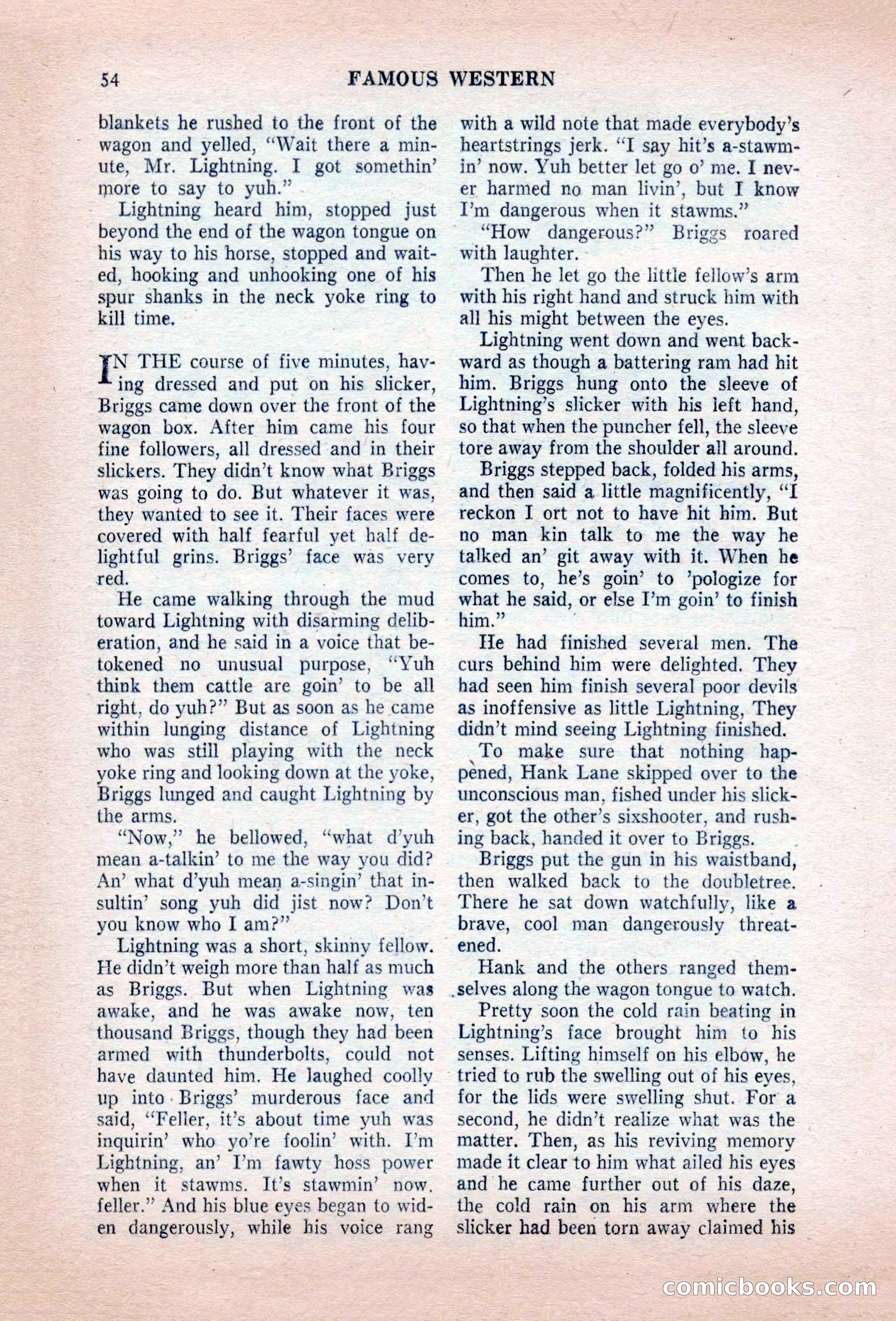 Famous Western, August 1955 — page 54 of 100