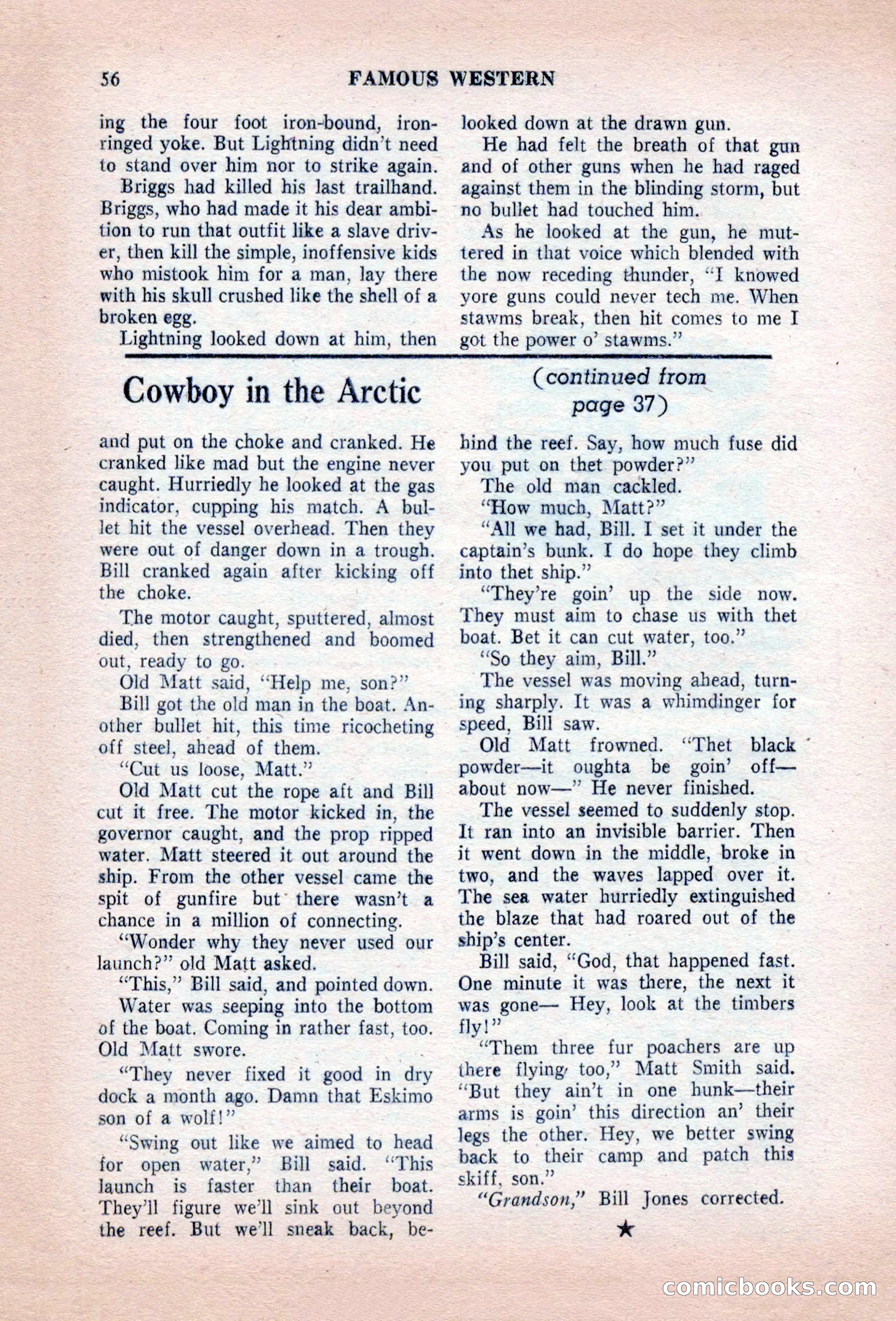 Famous Western, August 1955 — page 56 of 100