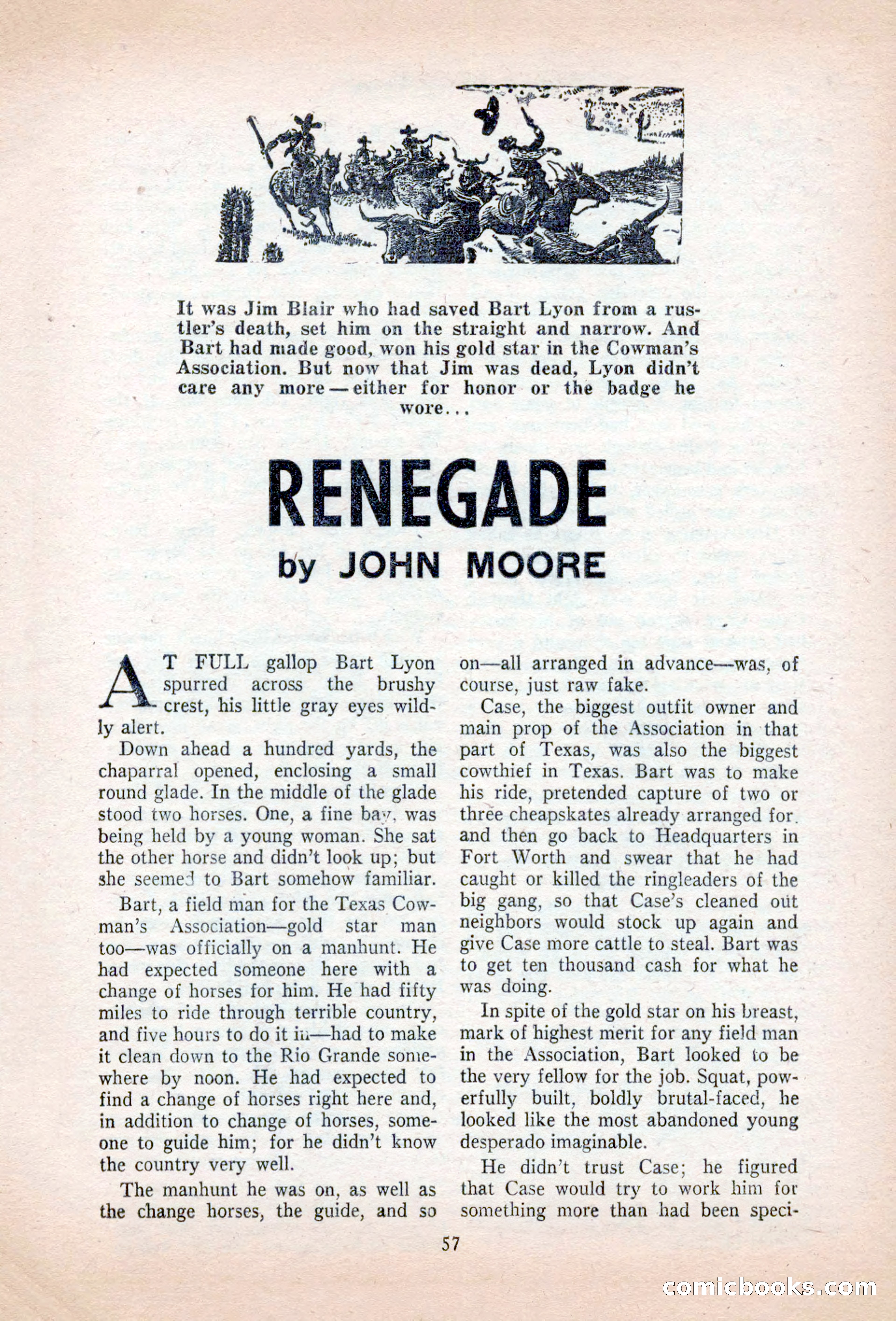 Famous Western, August 1955 — page 57 of 100