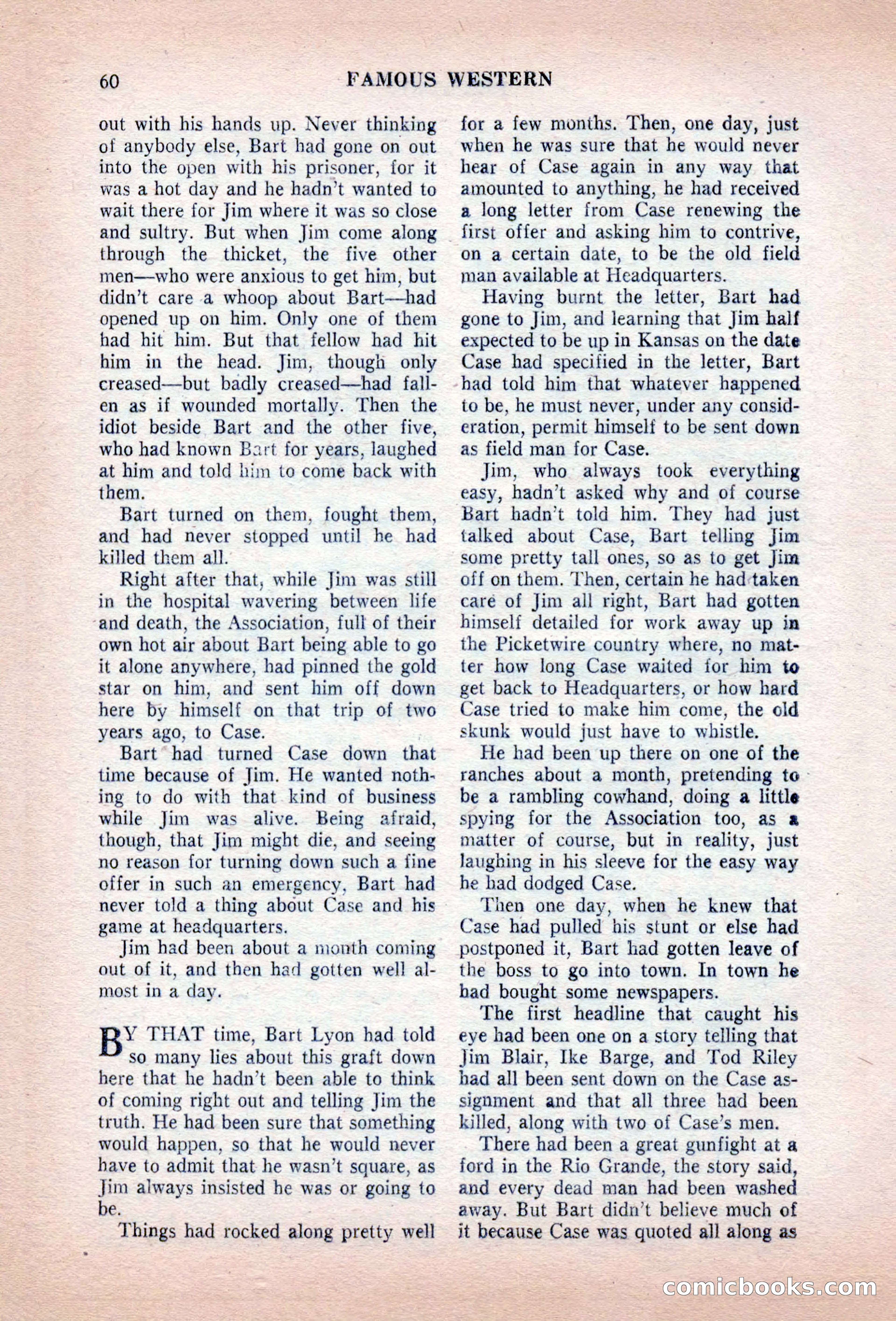 Famous Western, August 1955 — page 60 of 100