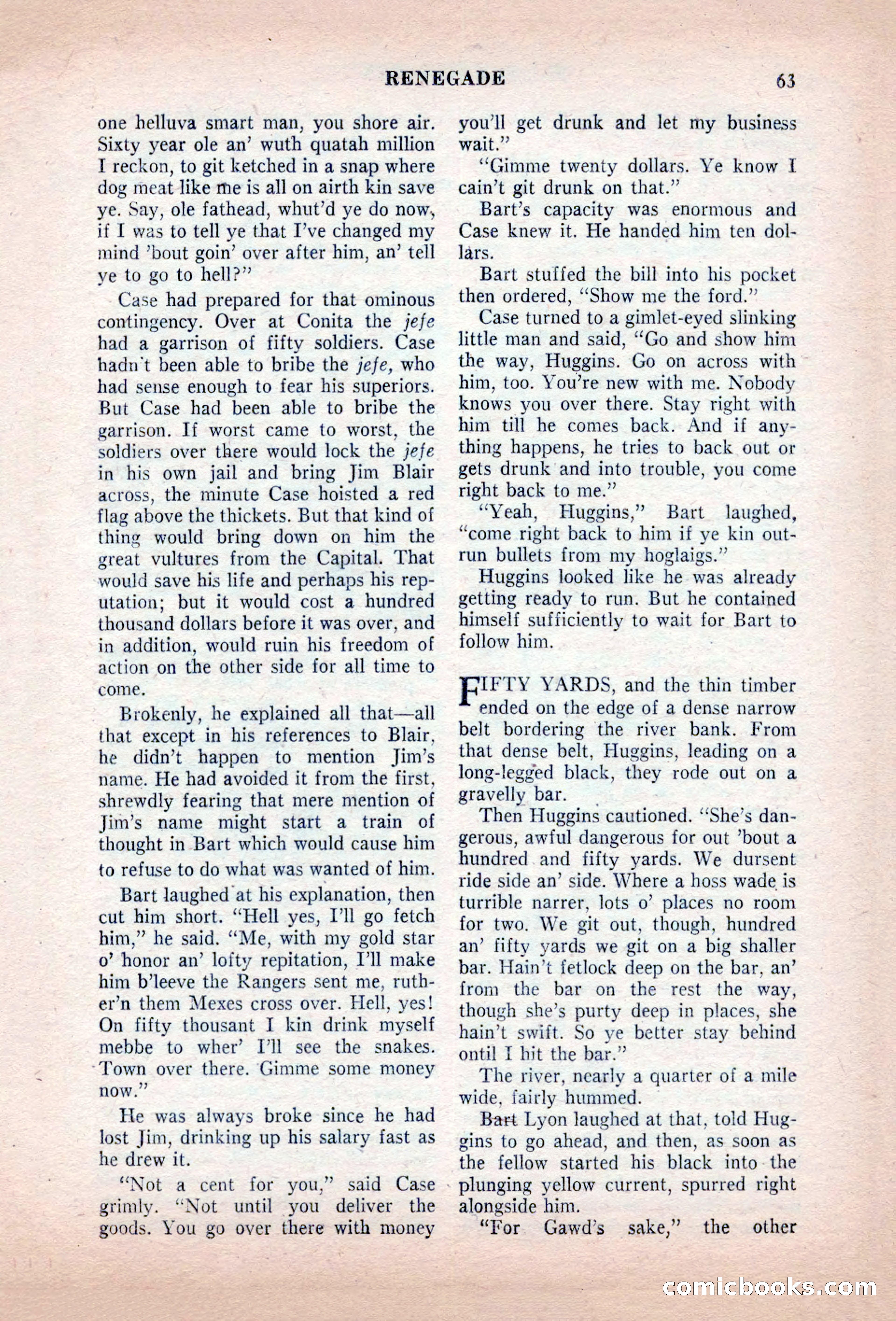 Famous Western, August 1955 — page 63 of 100
