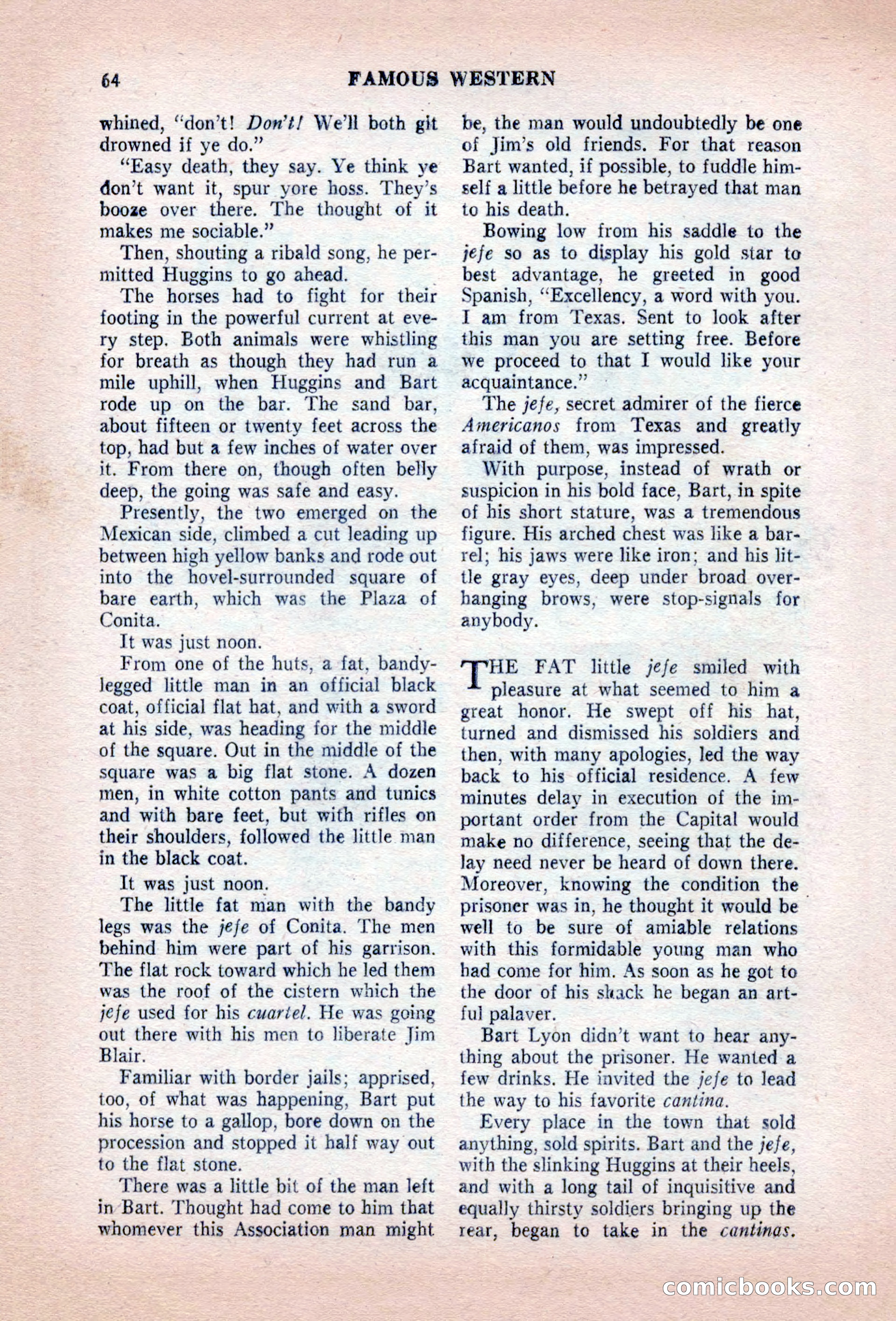 Famous Western, August 1955 — page 64 of 100