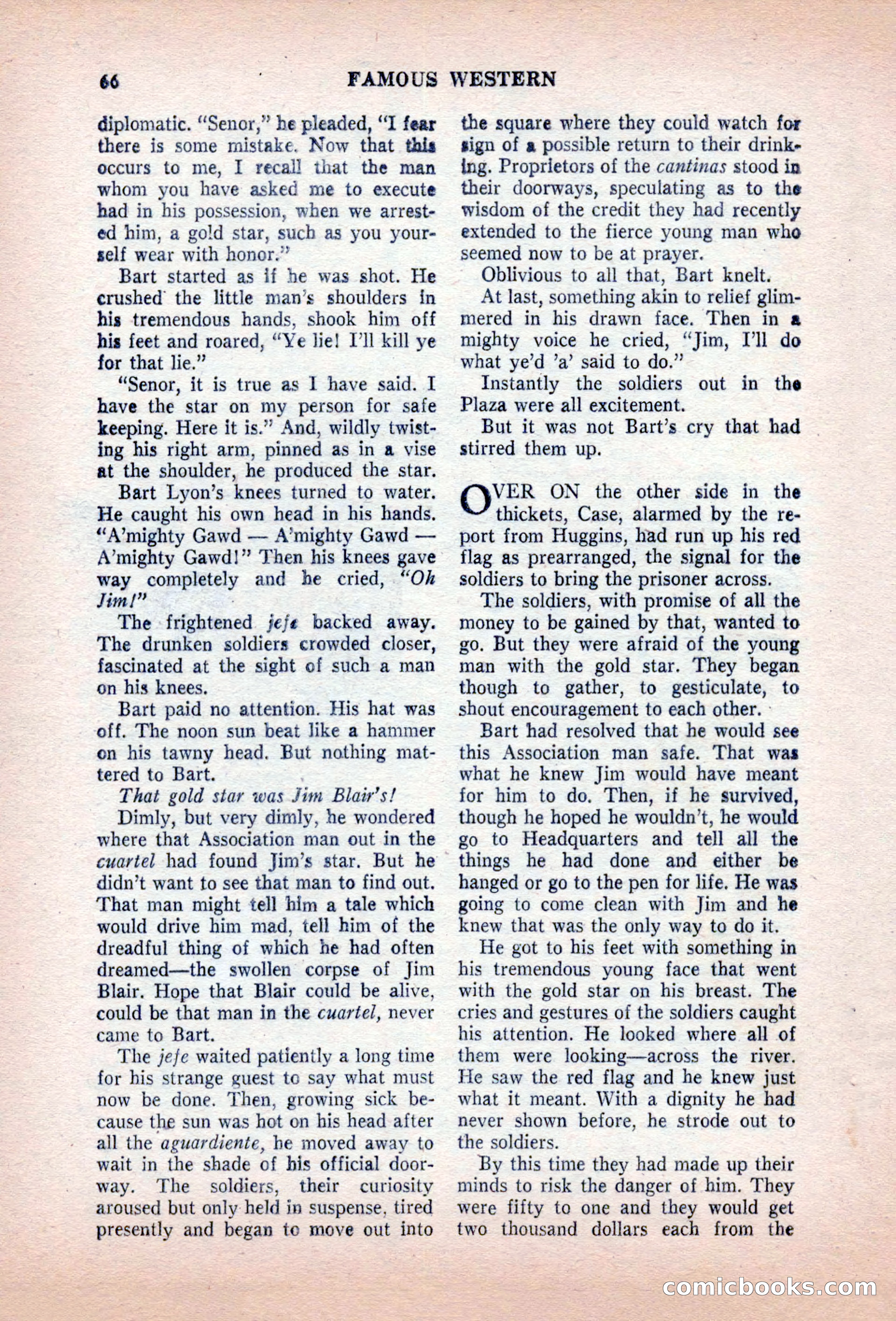 Famous Western, August 1955 — page 66 of 100