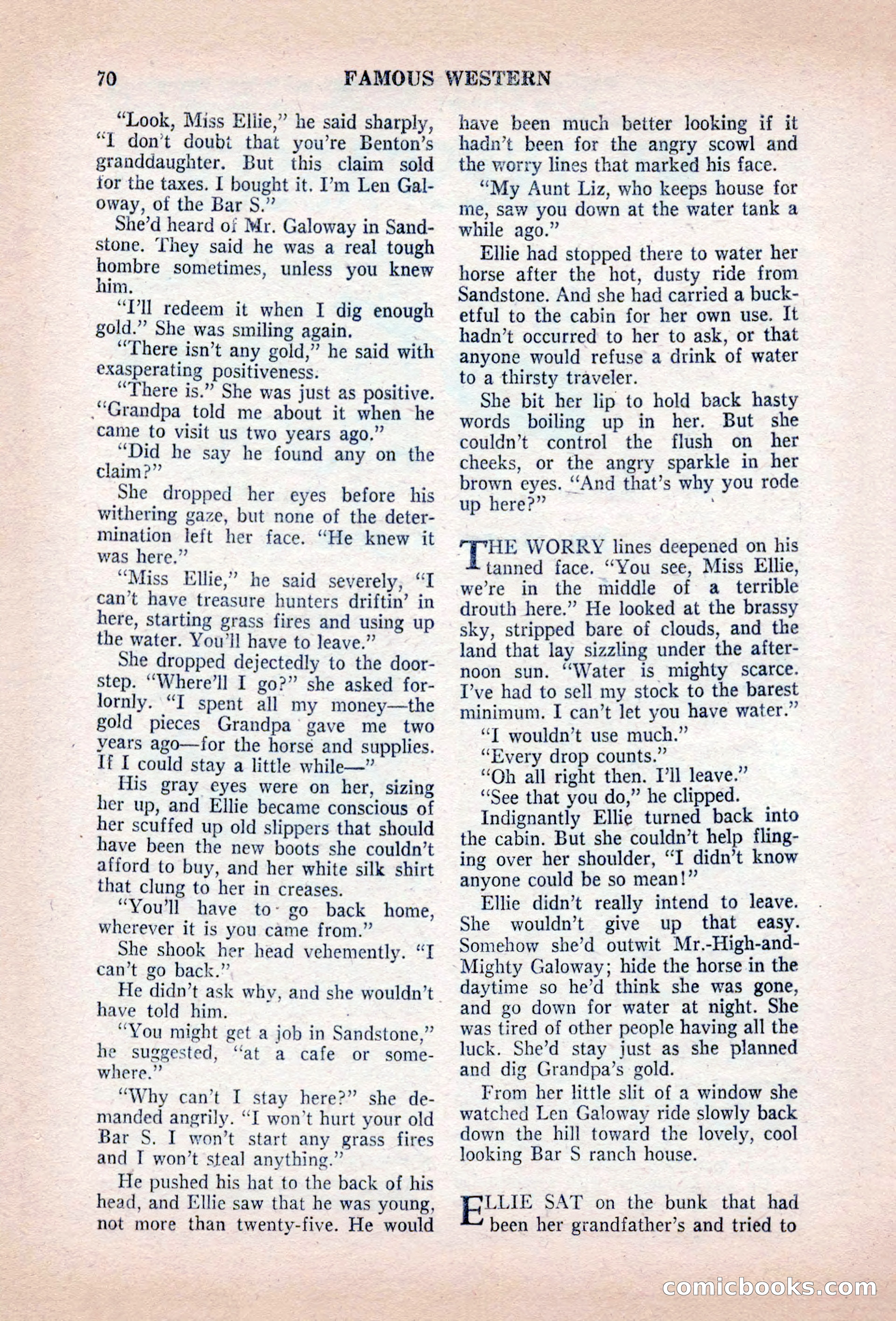 Famous Western, August 1955 — page 70 of 100