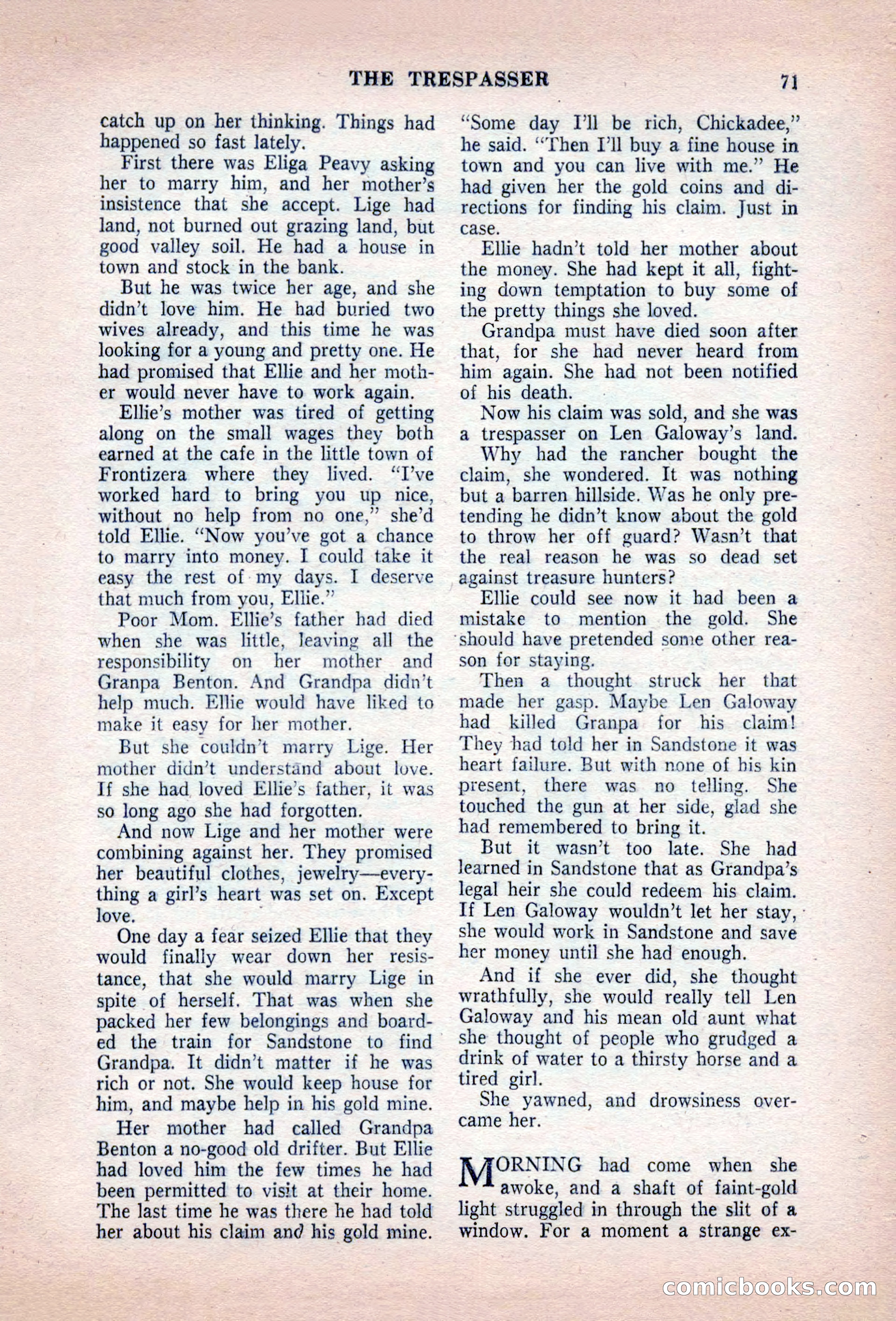 Famous Western, August 1955 — page 71 of 100