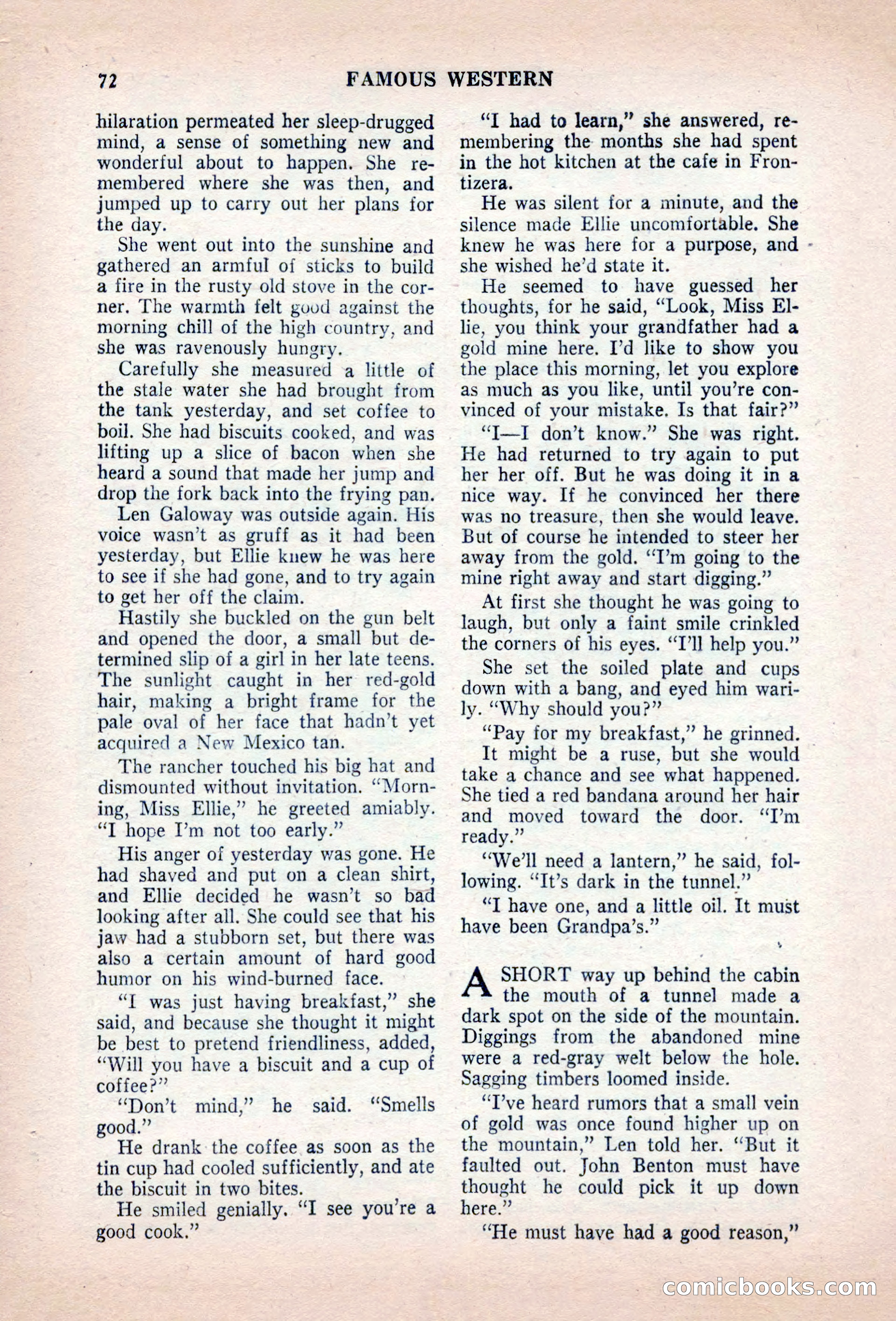 Famous Western, August 1955 — page 72 of 100