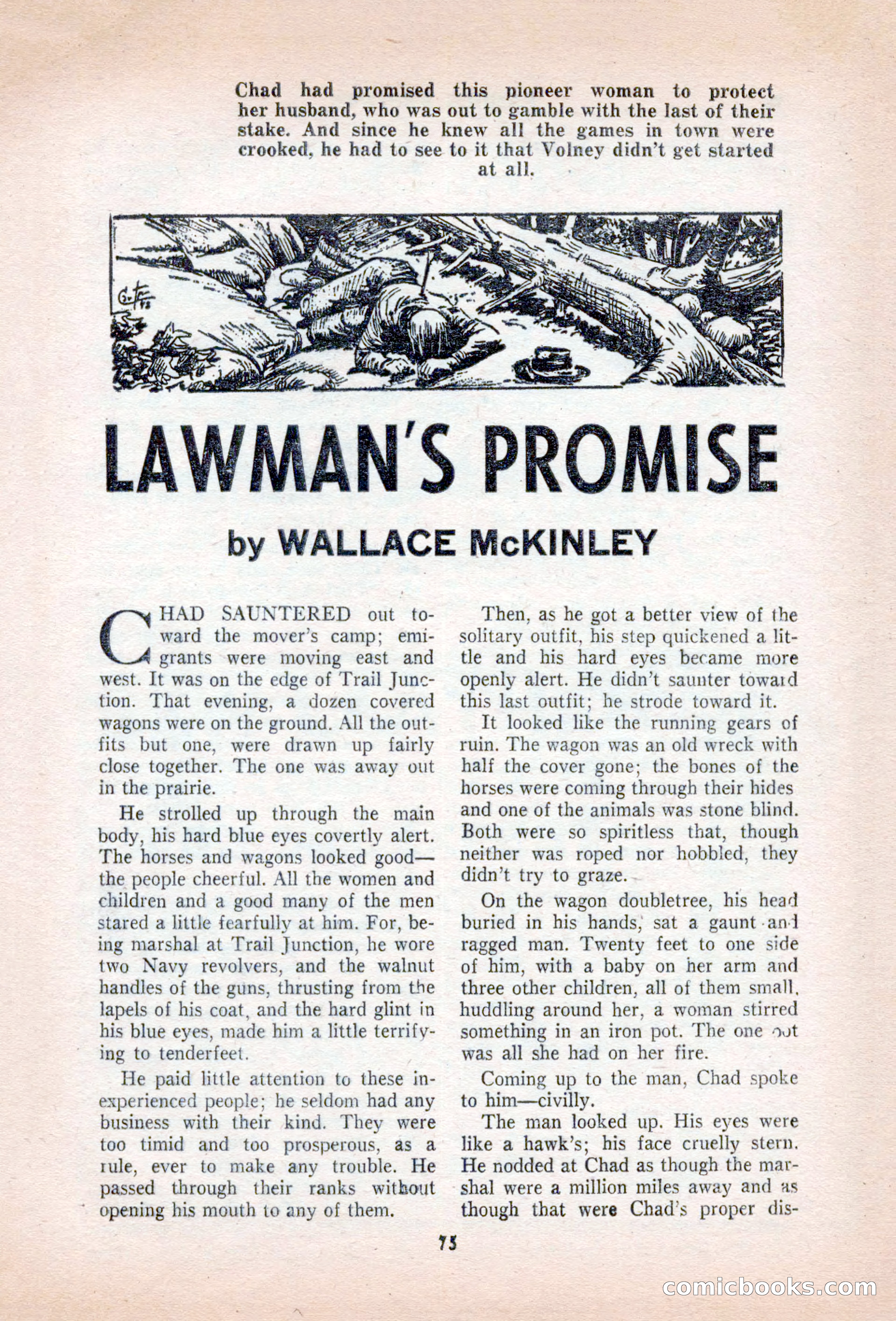 Famous Western, August 1955 — page 75 of 100