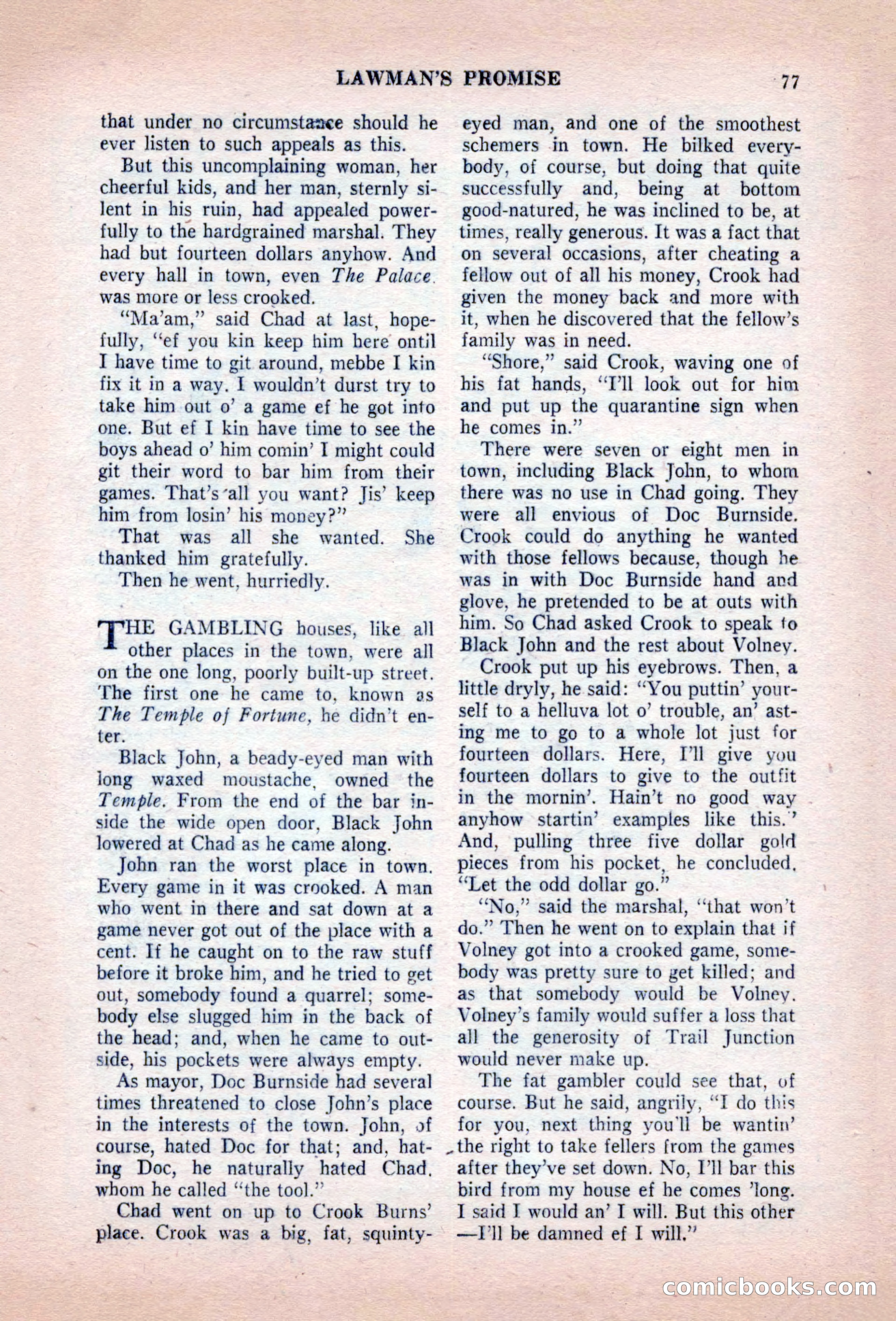 Famous Western, August 1955 — page 77 of 100