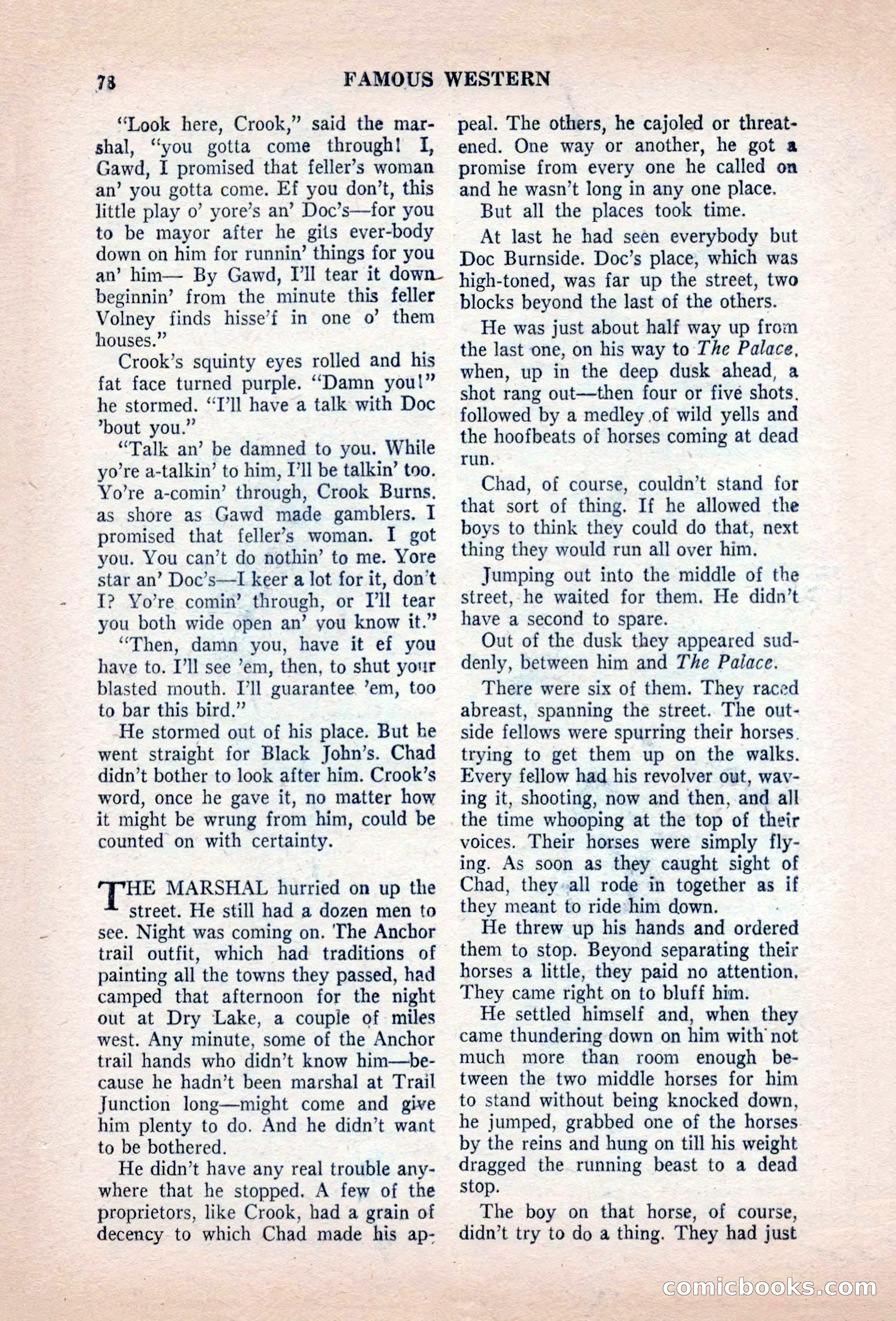 Famous Western, August 1955 — page 78 of 100