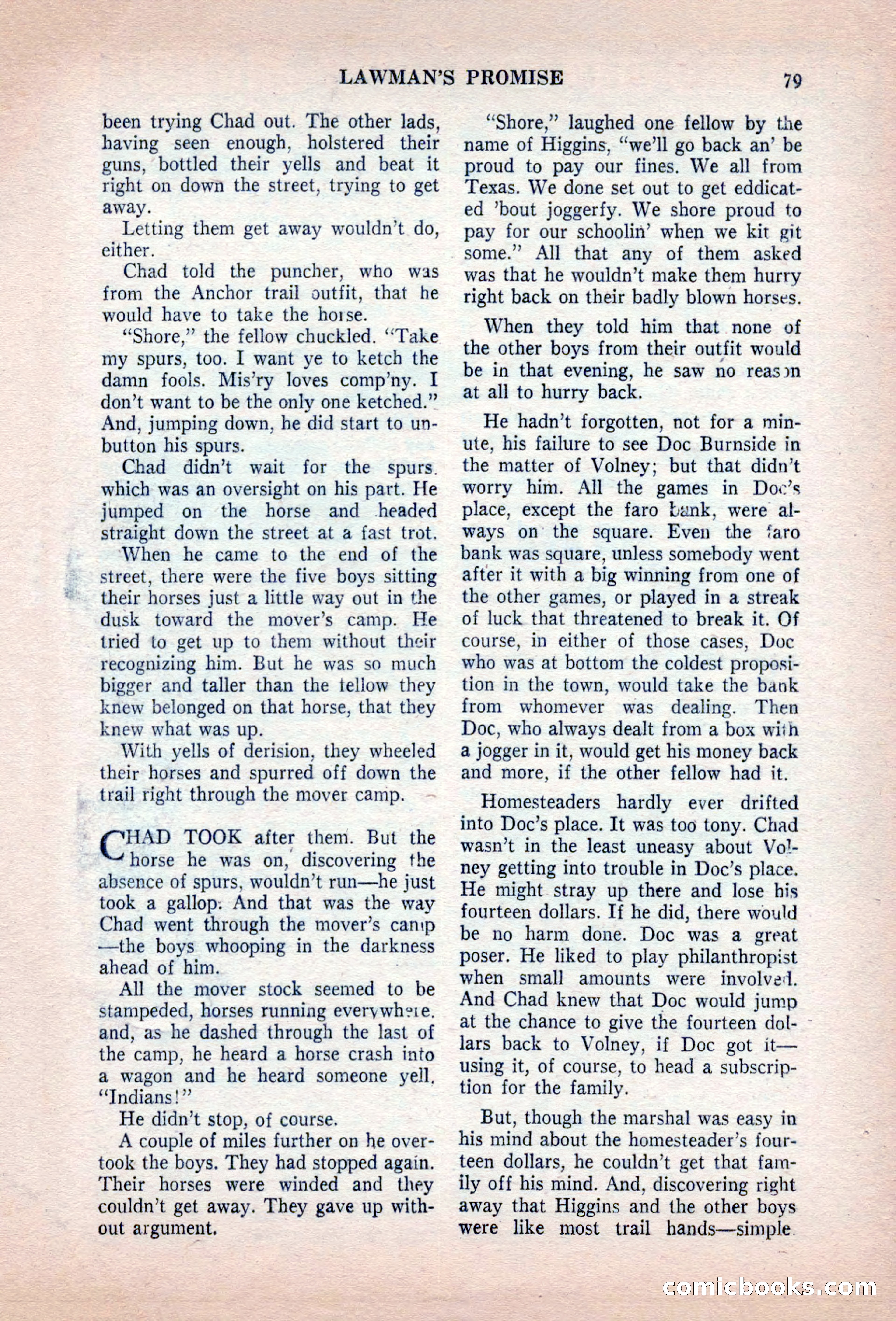 Famous Western, August 1955 — page 79 of 100