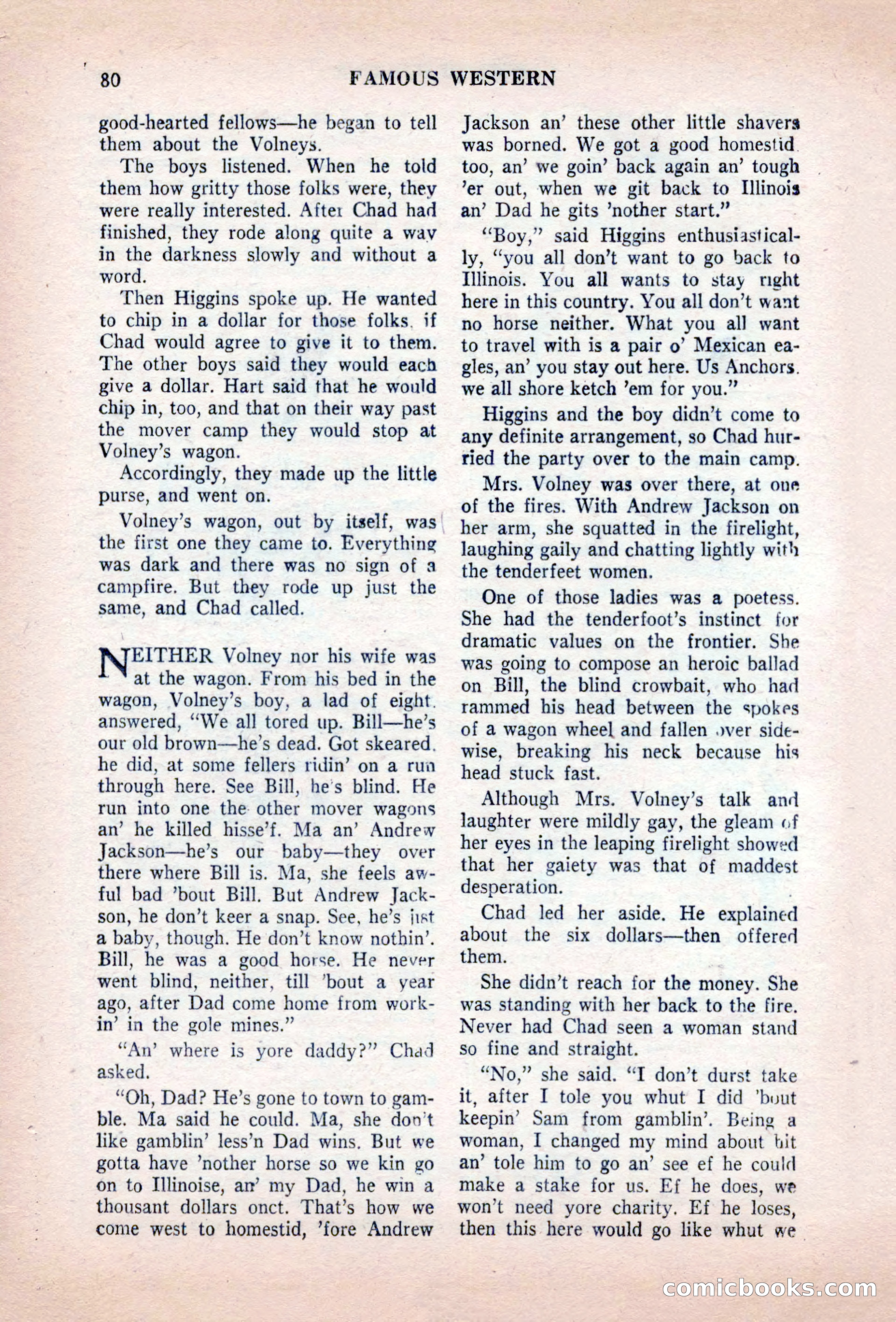 Famous Western, August 1955 — page 80 of 100