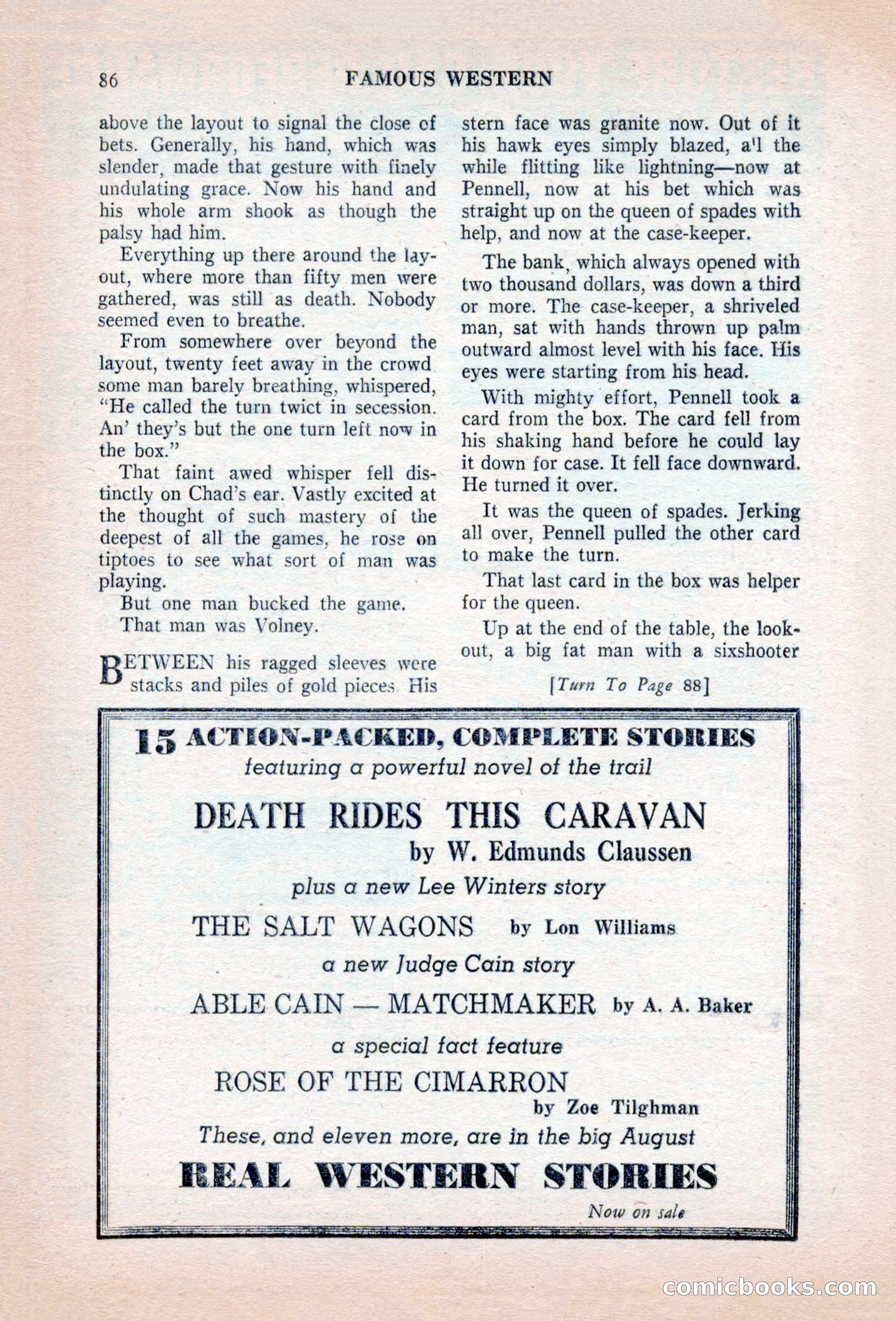 Famous Western, August 1955 — page 86 of 100