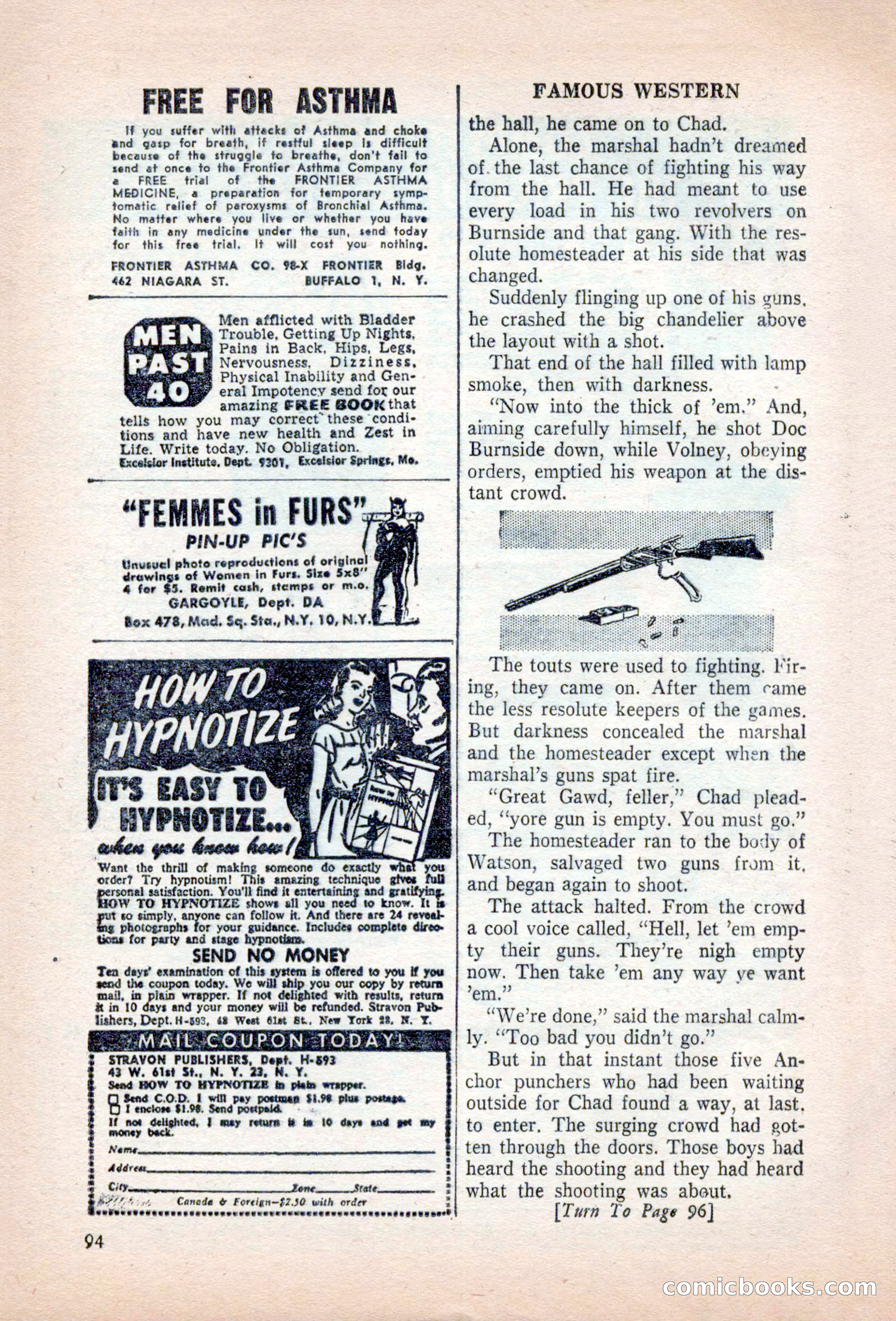 Famous Western, August 1955 — page 94 of 100