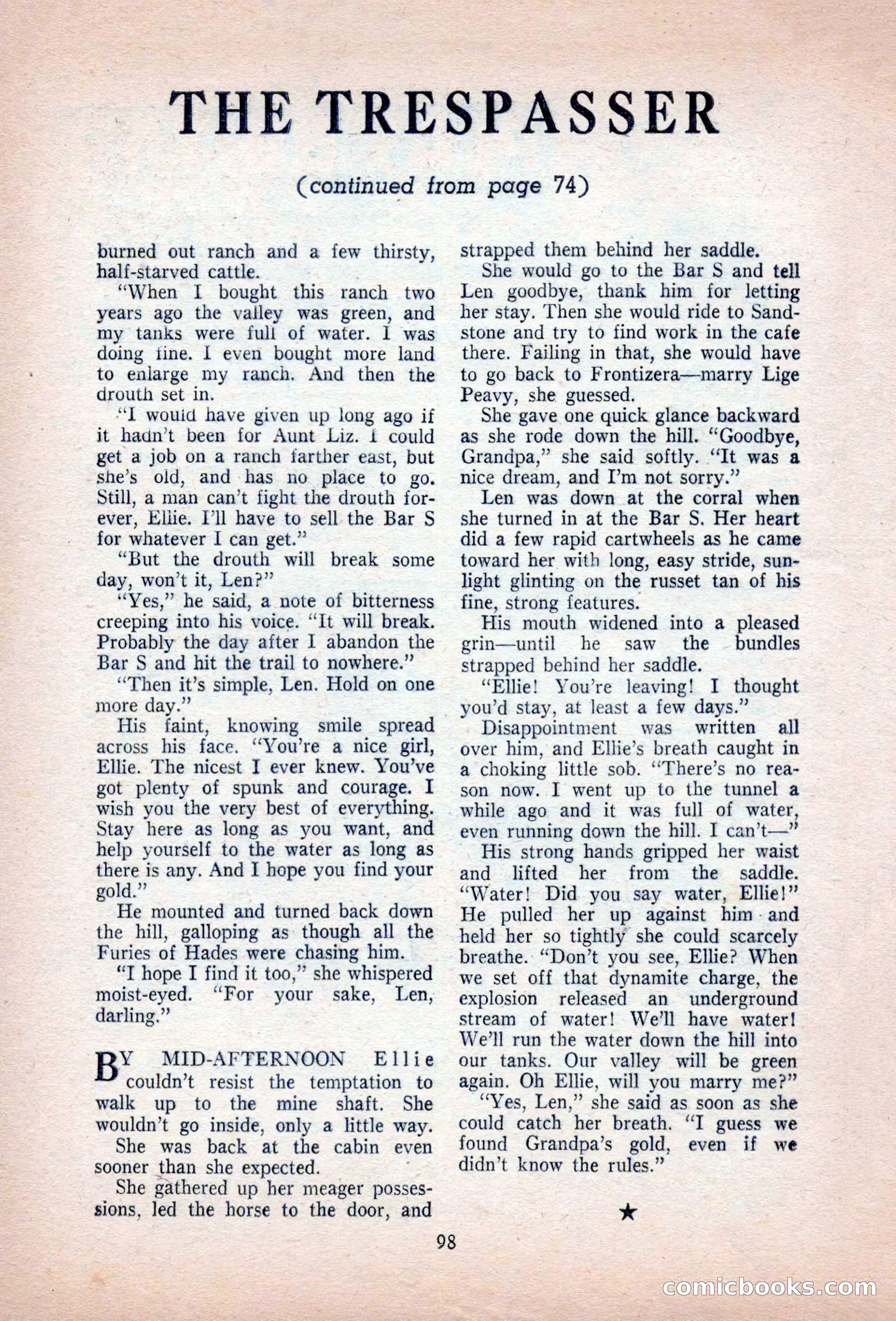Famous Western, August 1955 — page 98 of 100