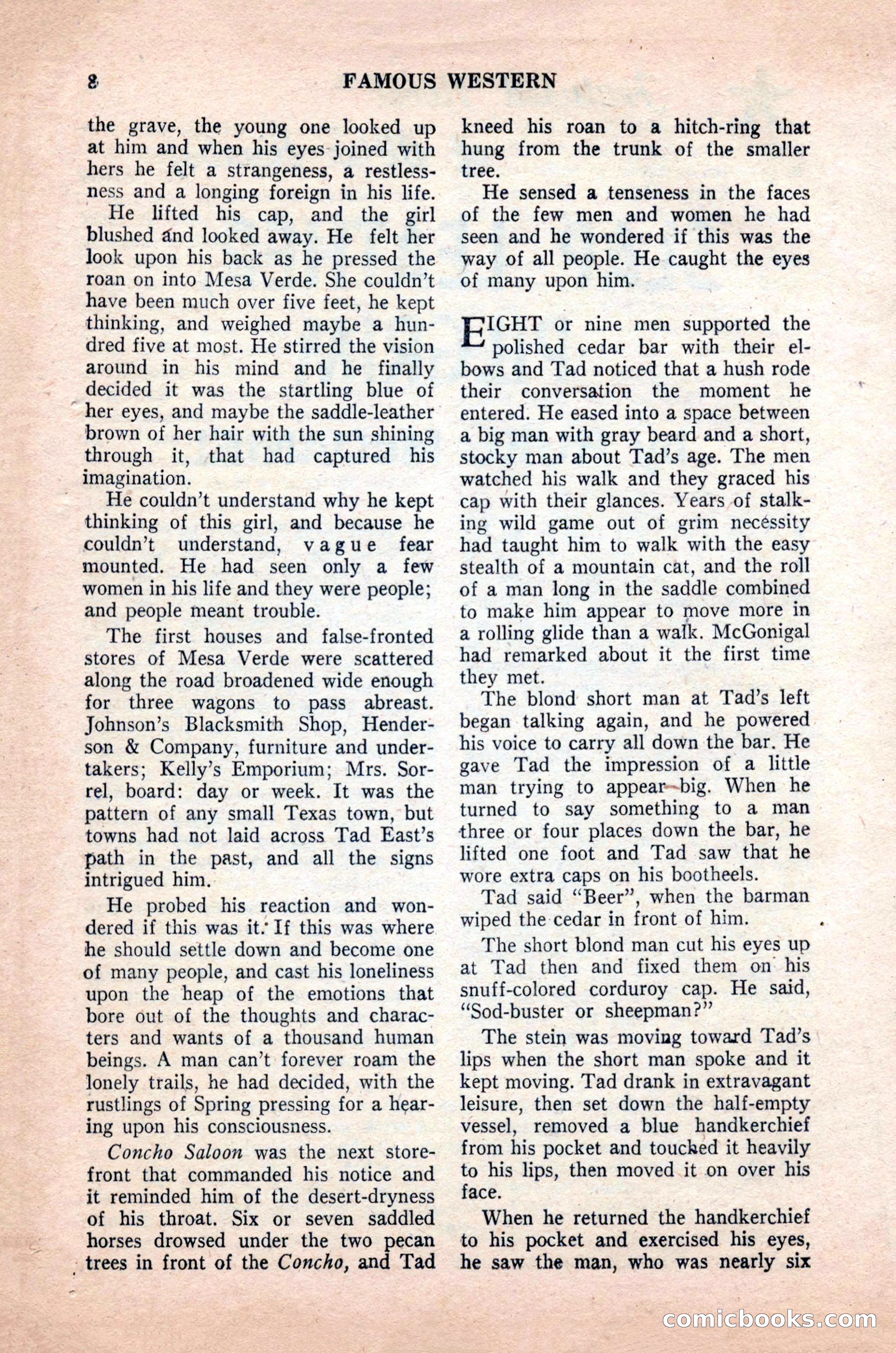 Famous Western, October 1955 — page 8 of 100