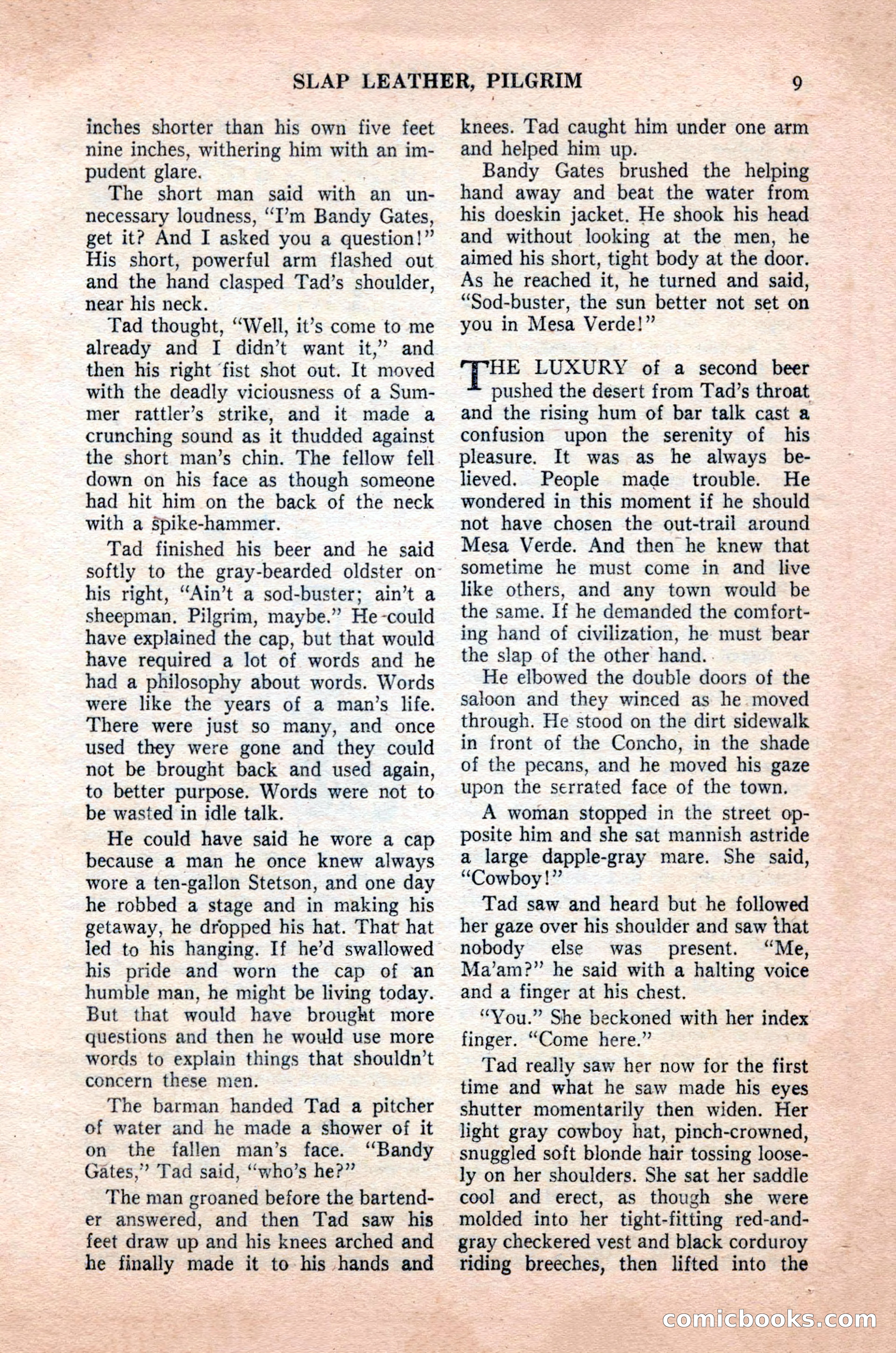Famous Western, October 1955 — page 9 of 100