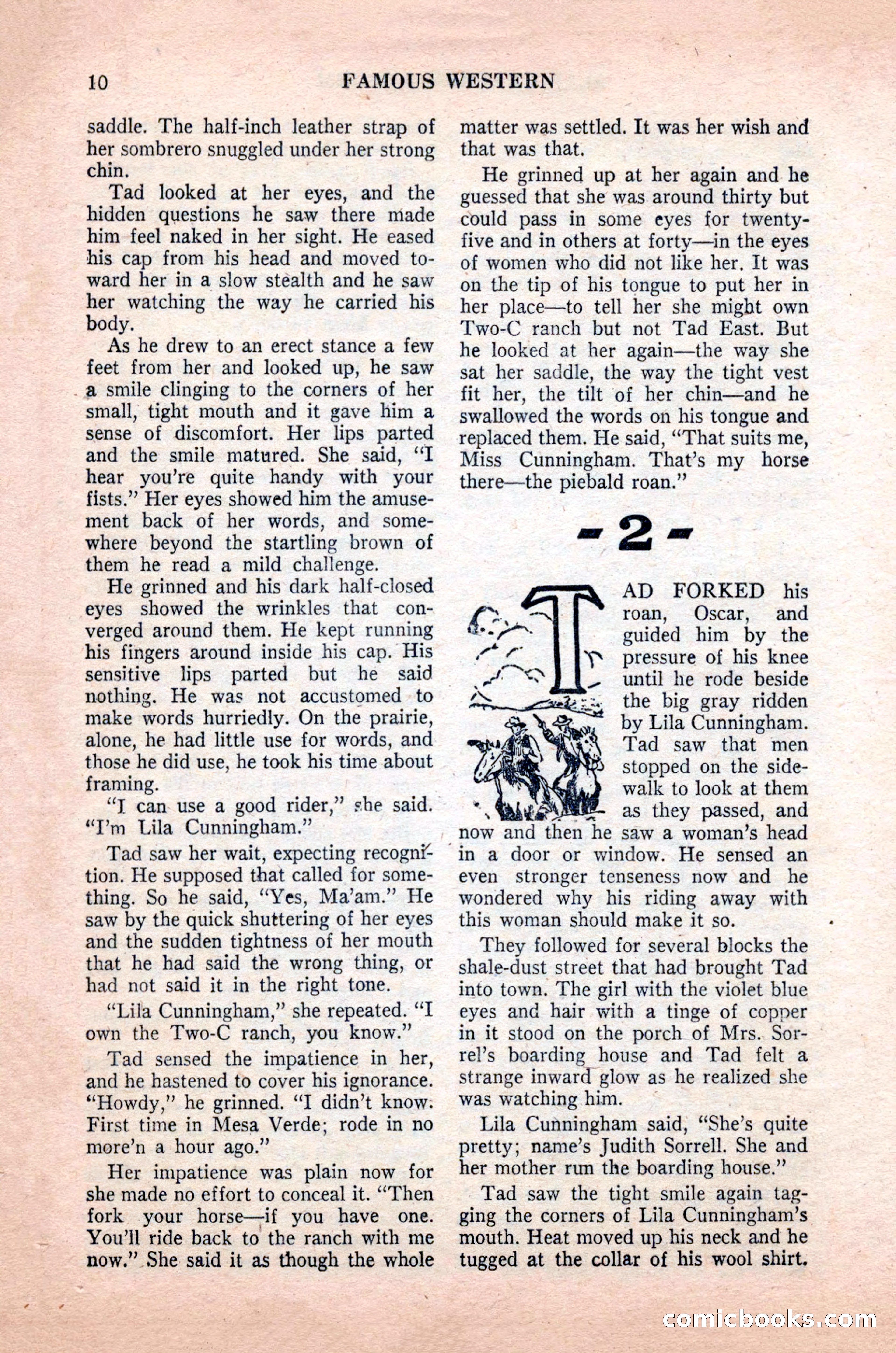 Famous Western, October 1955 — page 10 of 100