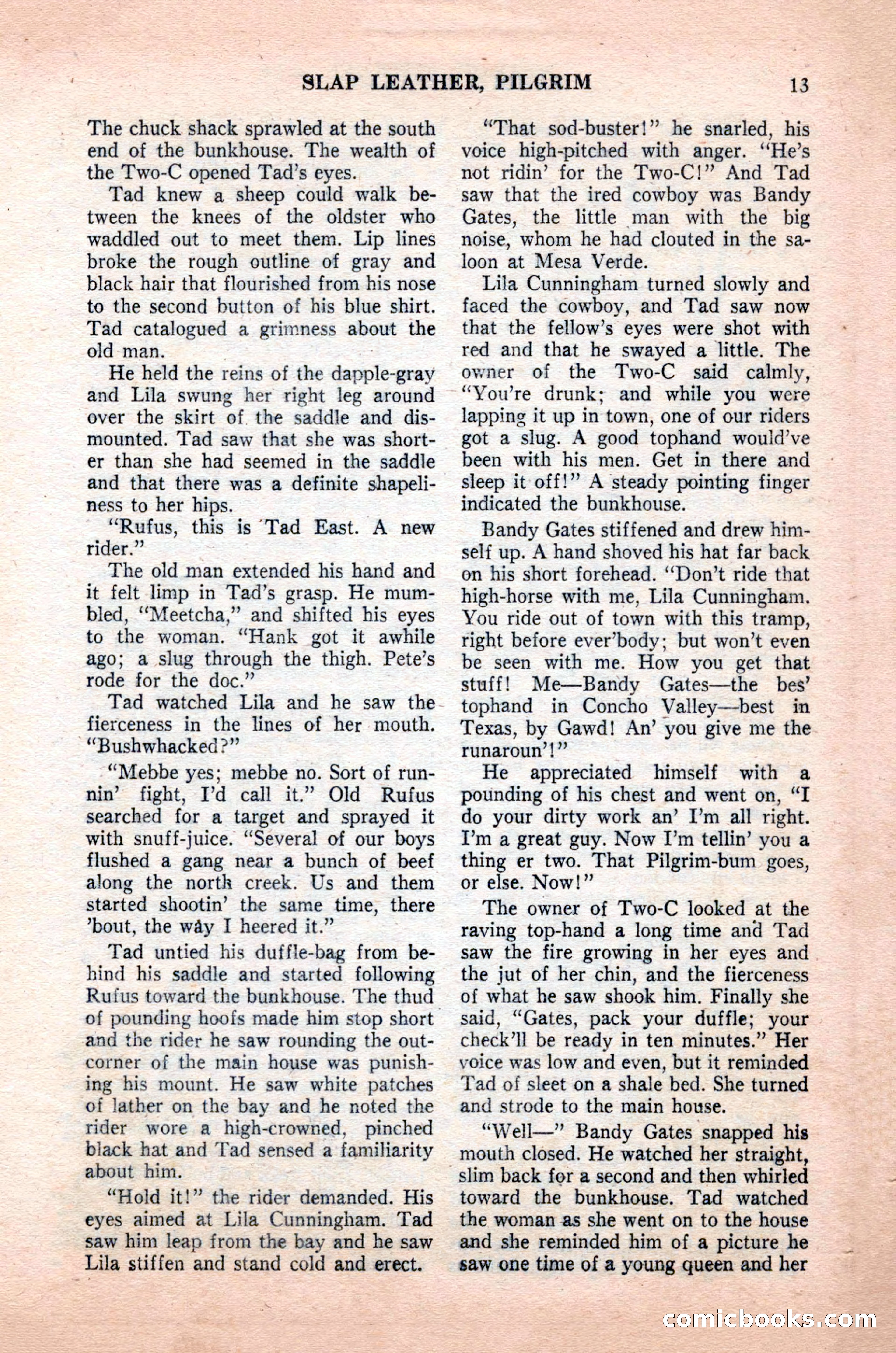 Famous Western, October 1955 — page 13 of 100