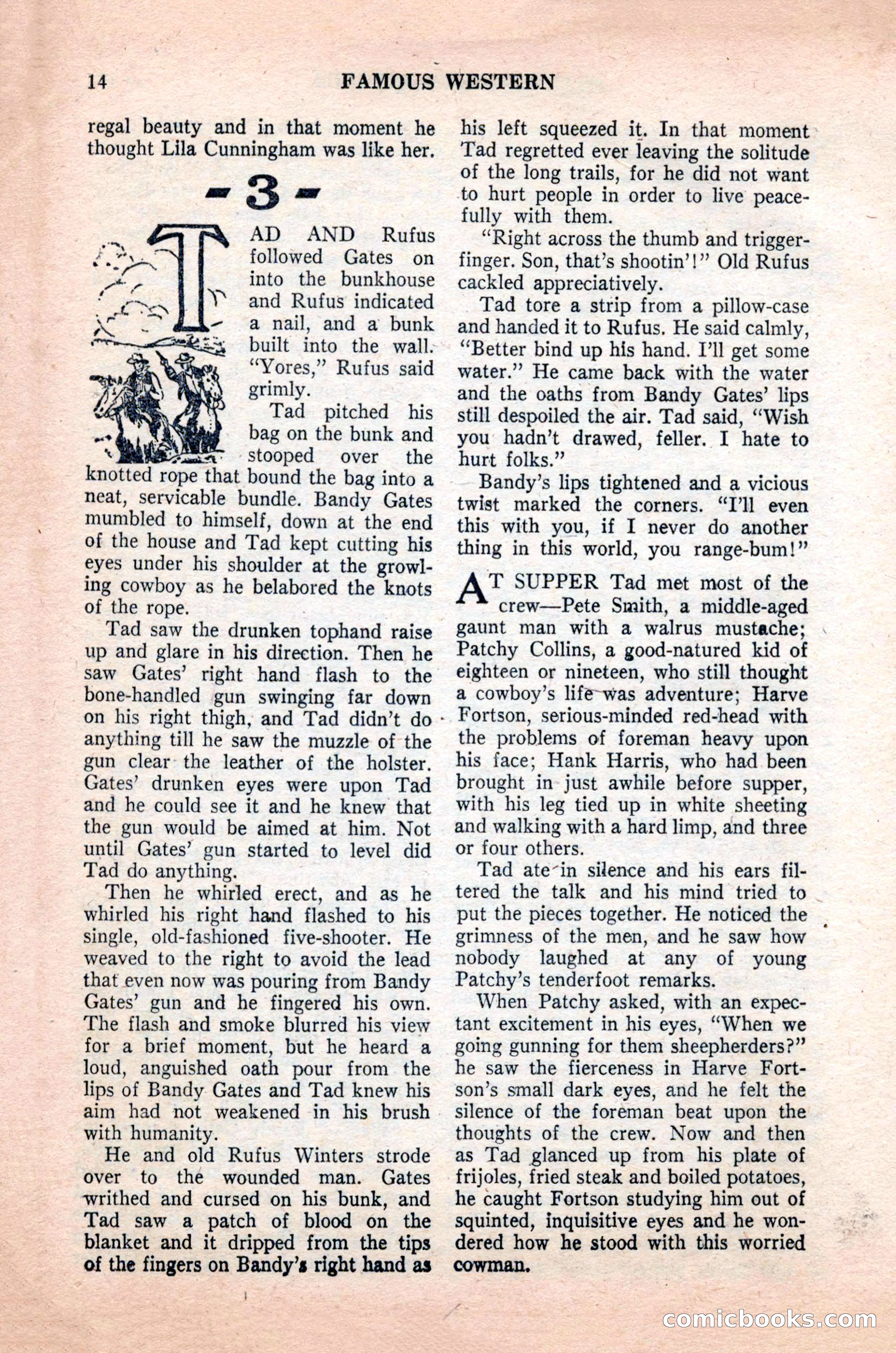 Famous Western, October 1955 — page 14 of 100