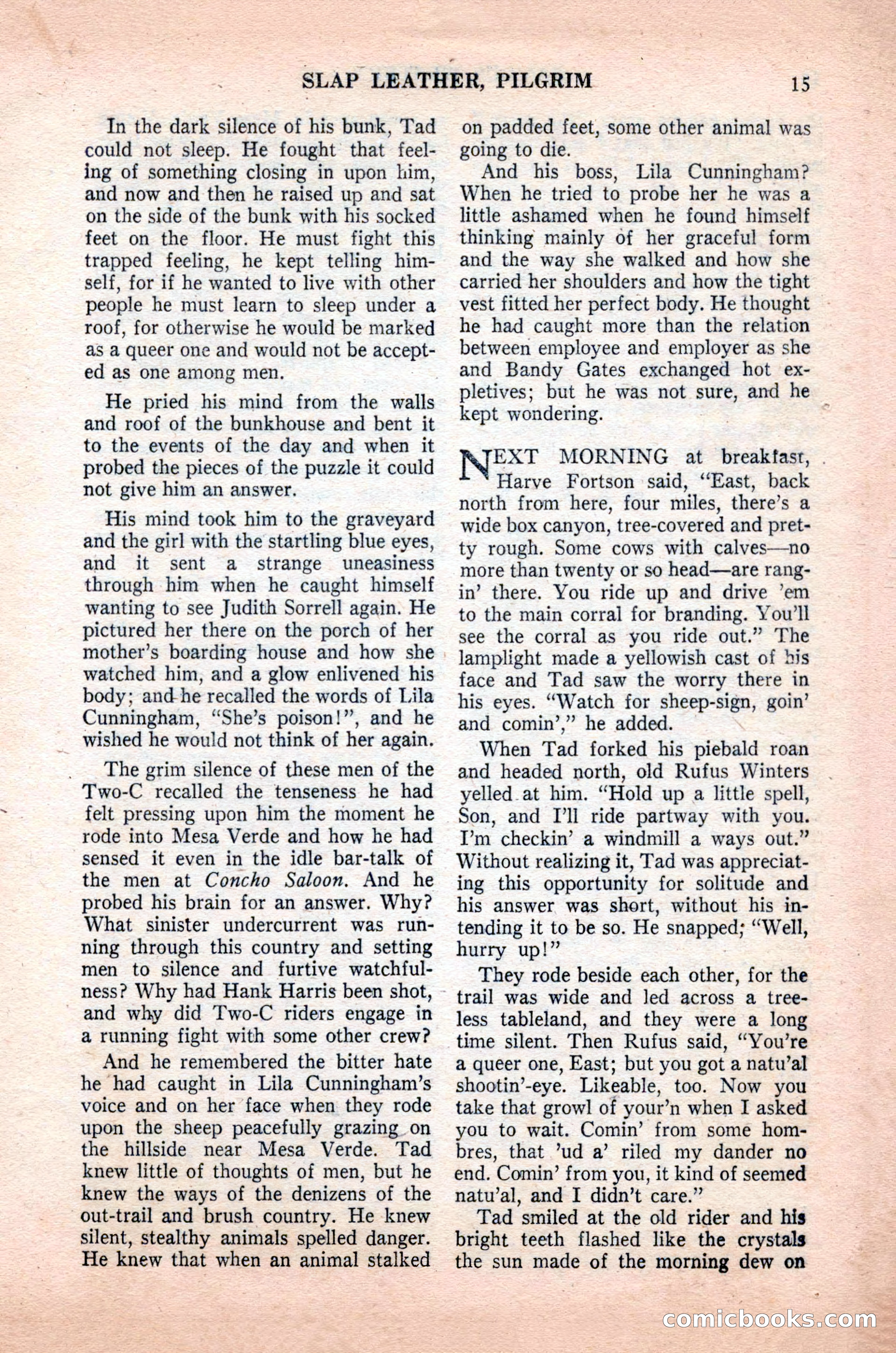Famous Western, October 1955 — page 15 of 100
