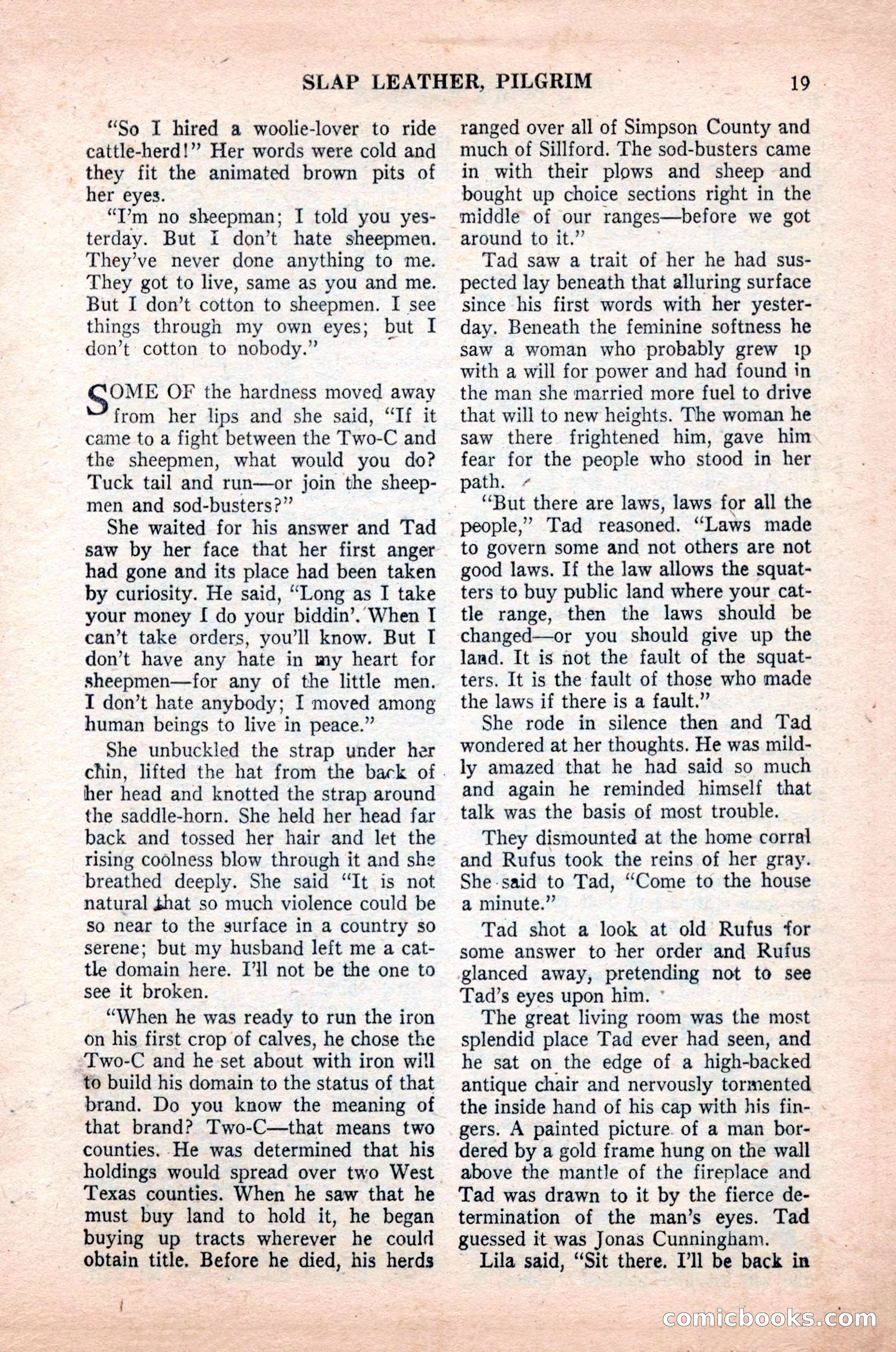 Famous Western, October 1955 — page 19 of 100