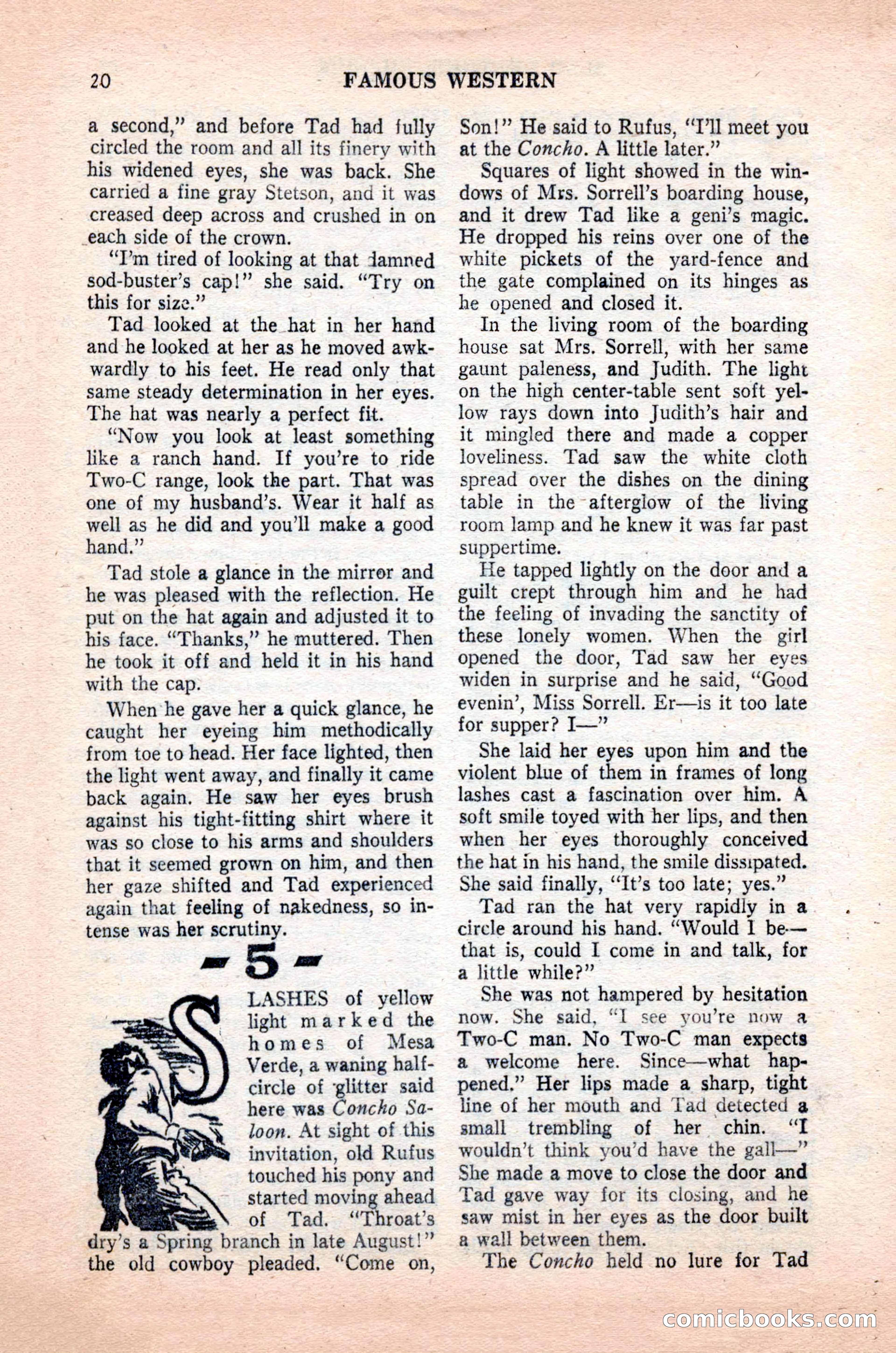 Famous Western, October 1955 — page 20 of 100