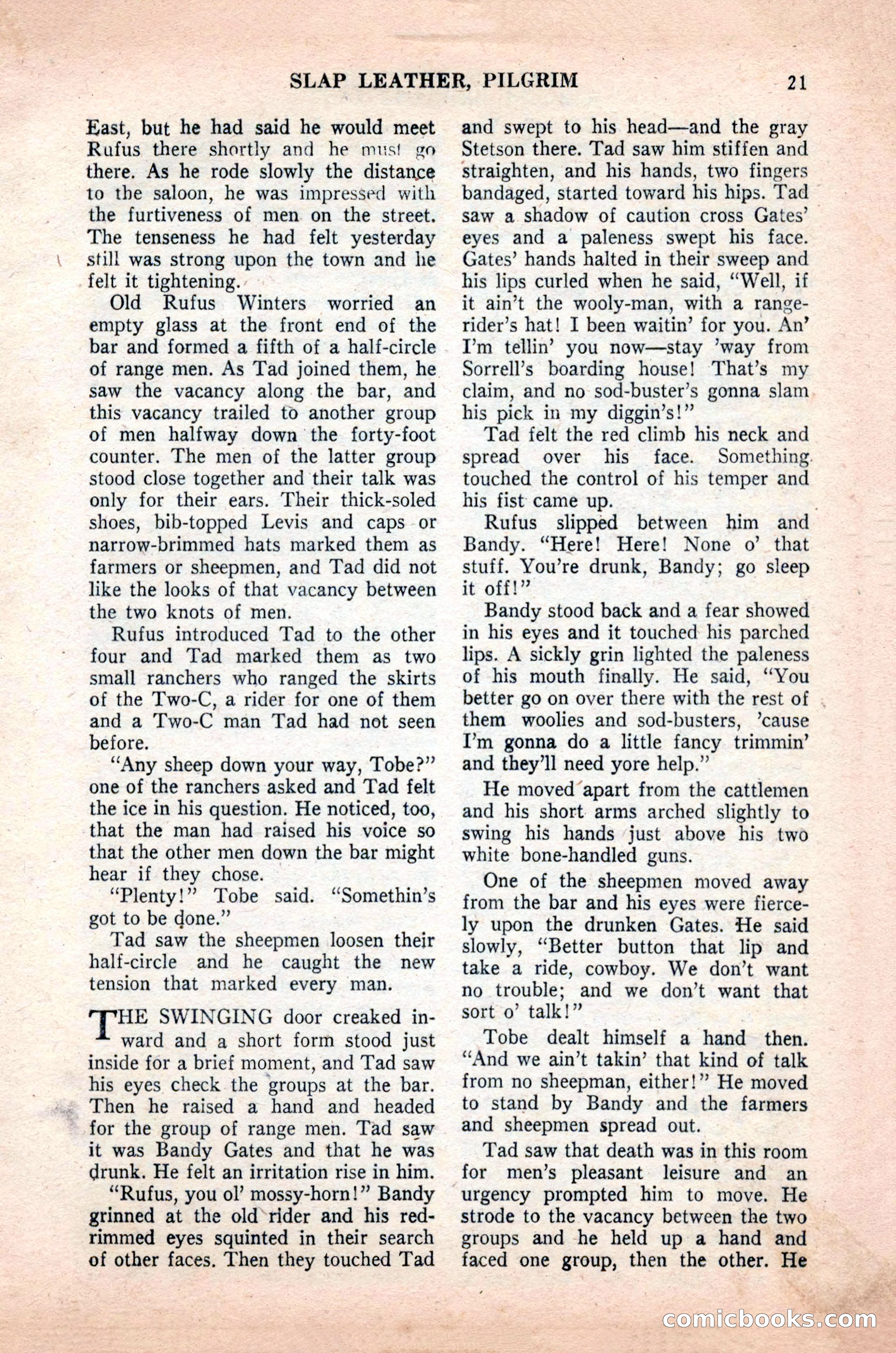 Famous Western, October 1955 — page 21 of 100