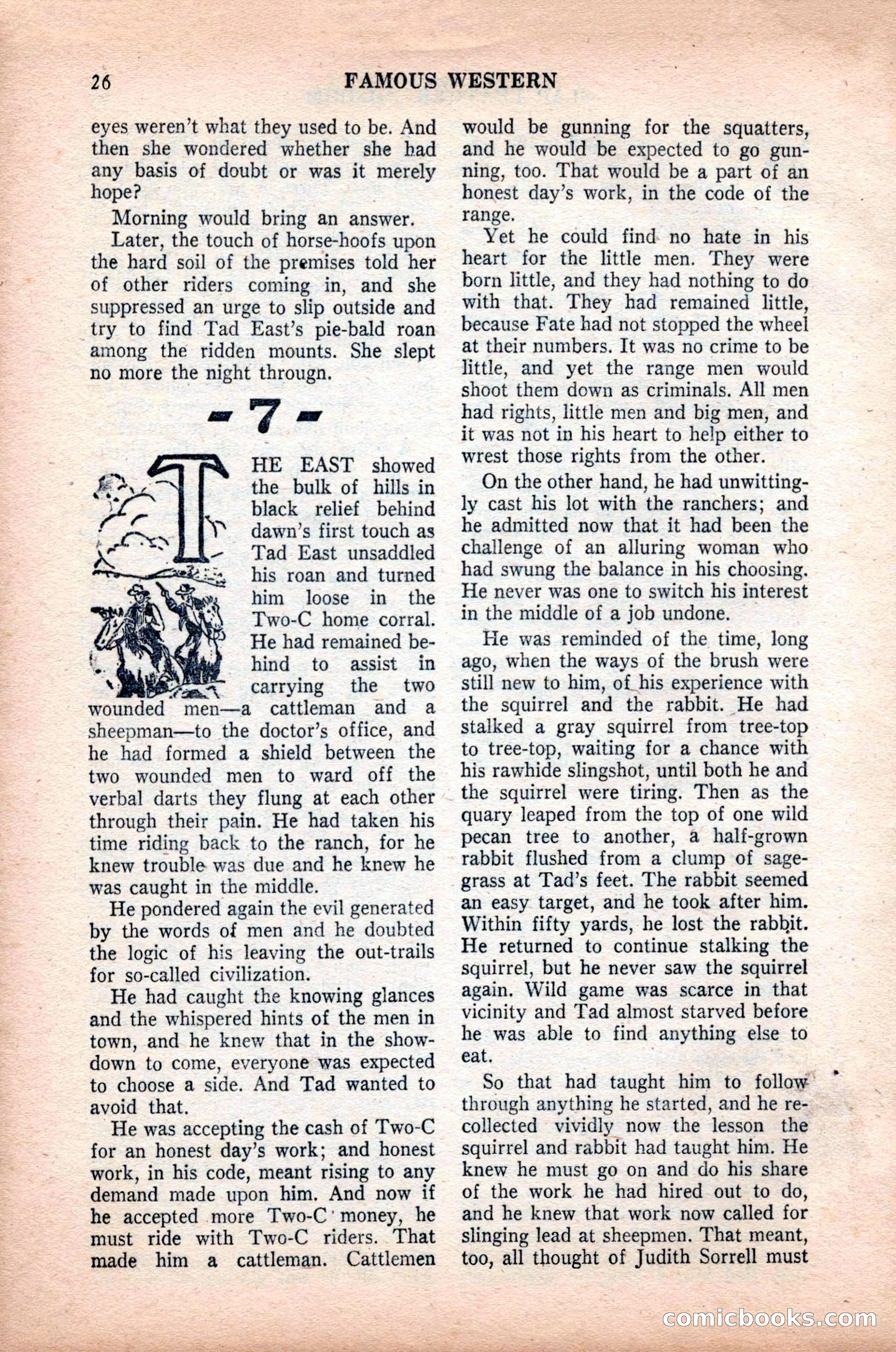 Famous Western, October 1955 — page 26 of 100