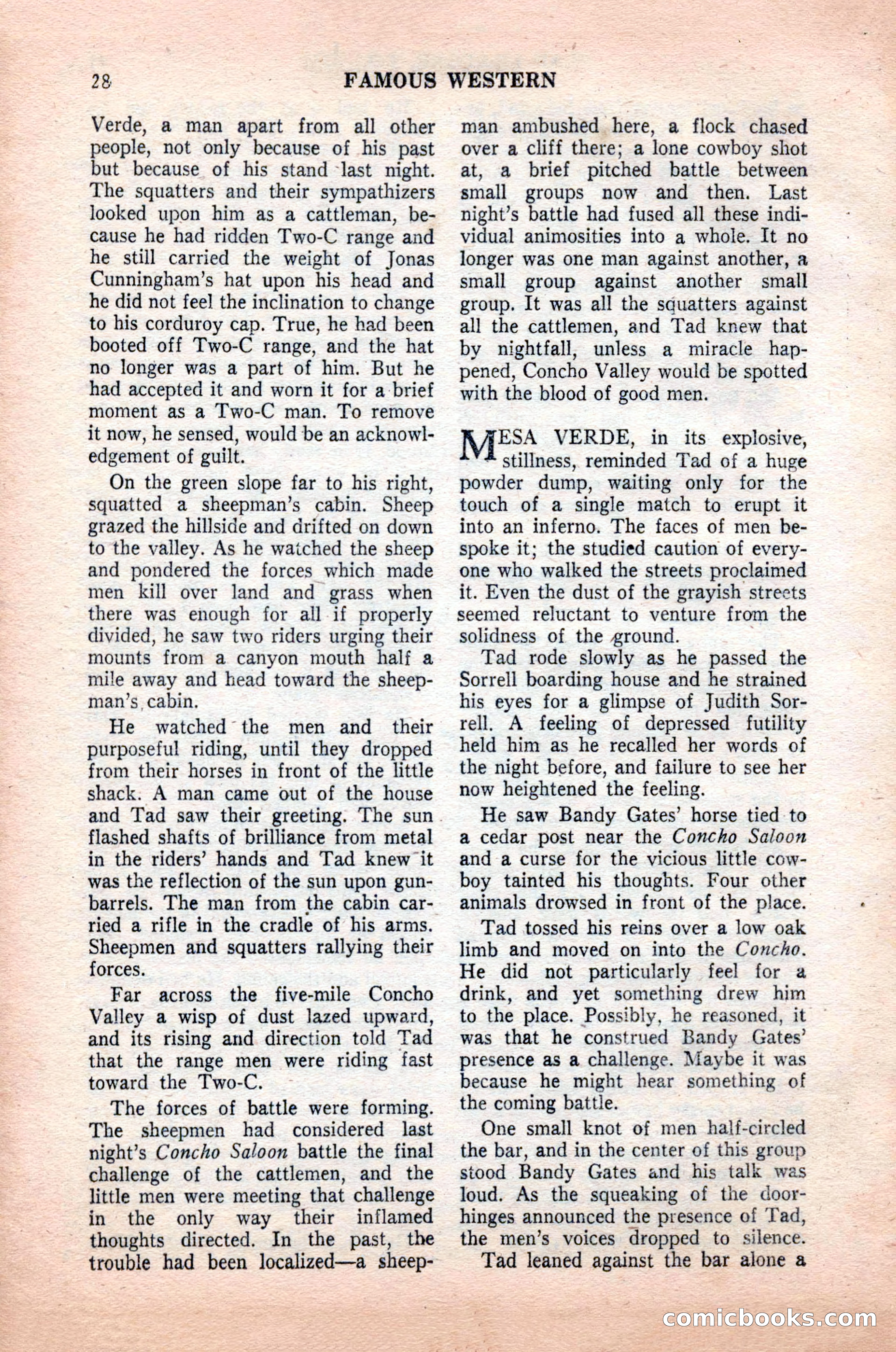 Famous Western, October 1955 — page 28 of 100